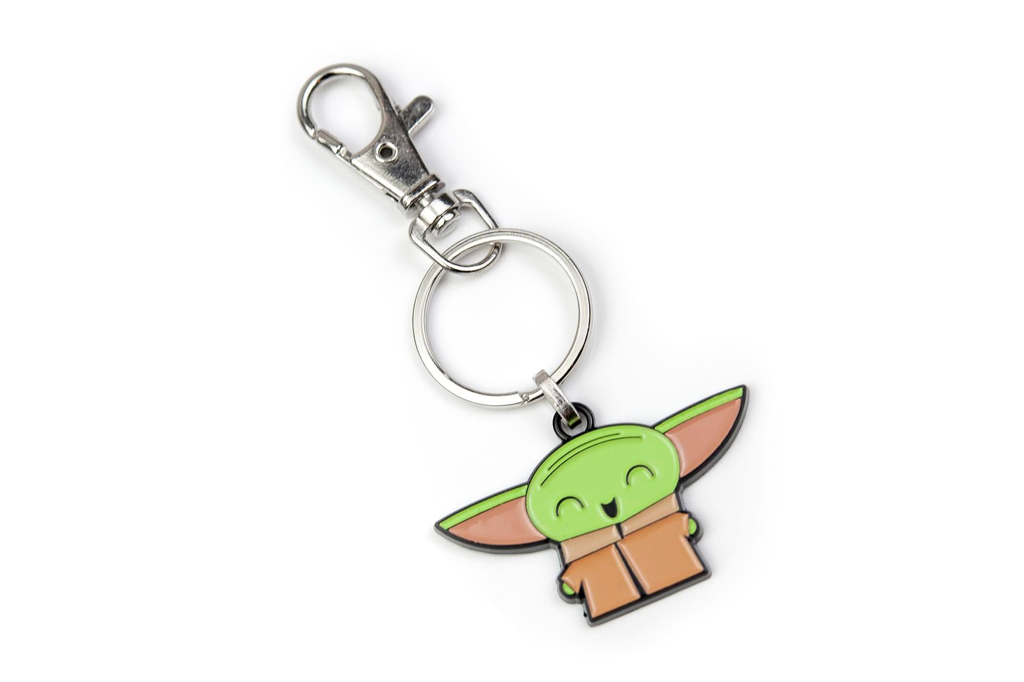 Front. SalesOne LLC - Star Wars: The Mandalorian, The Child "Baby Yoda" Happy Enamel Keychain - Green.