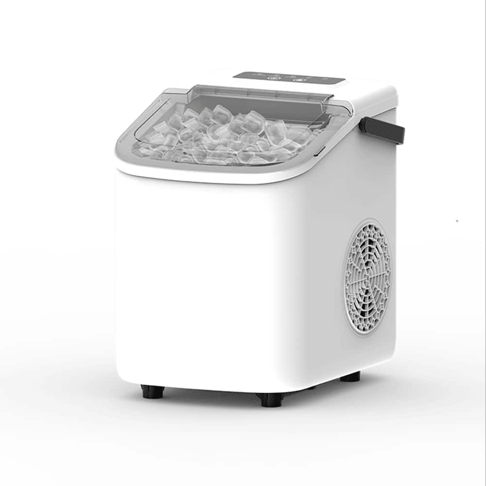 Front. Loheer - Loheer Portable Ice Maker Countertop 26 lbs Daily Bullet Ice Machine with Self Cleaning White - White.