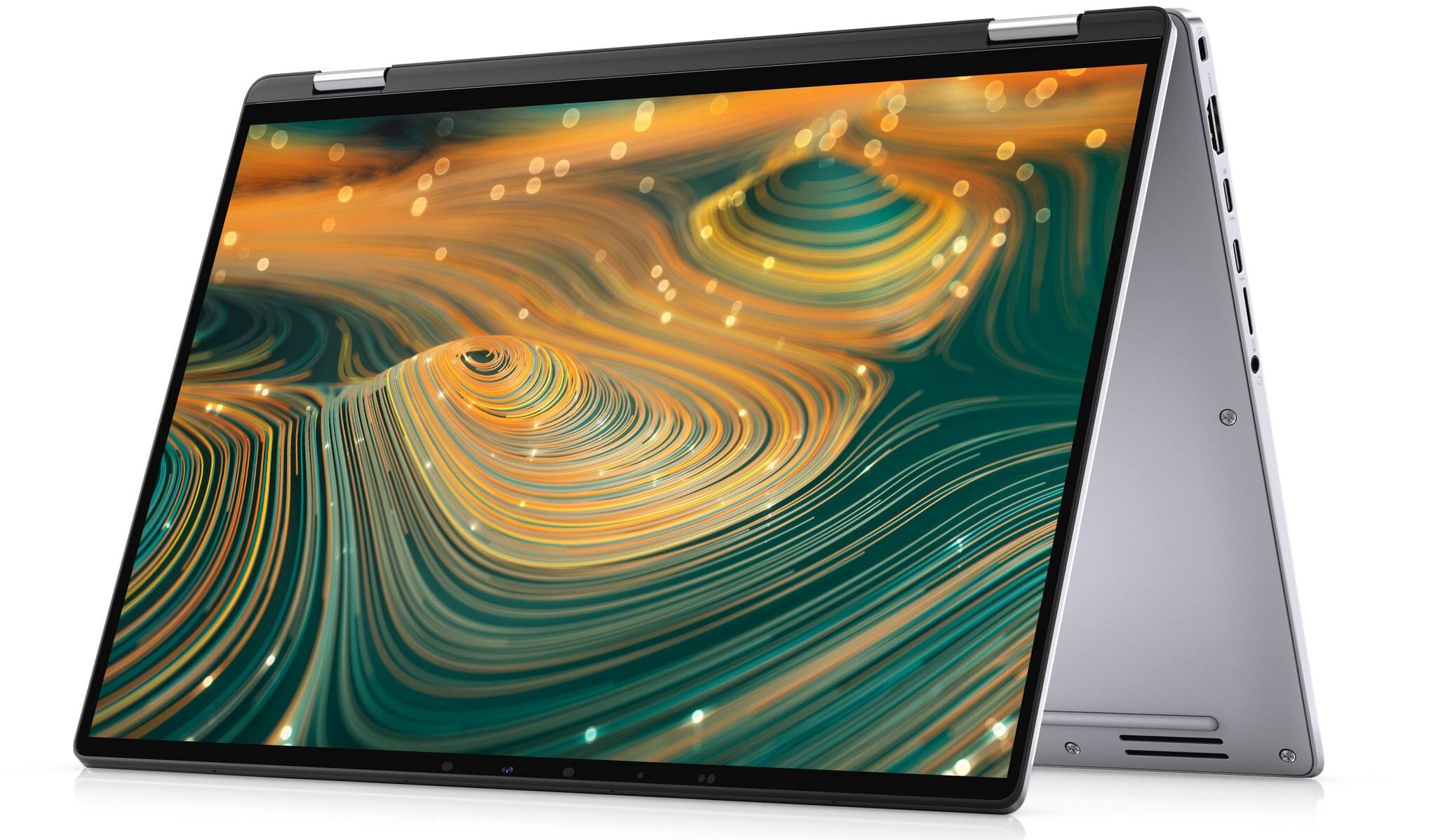 Angle. Dell - Latitude 9420 Business Laptop PC 2 in 1 2K 14" Intel Core i5-11th 16GB RAM + 256GB NVMe Backlit KB, WebCam, Win 11 Pro.