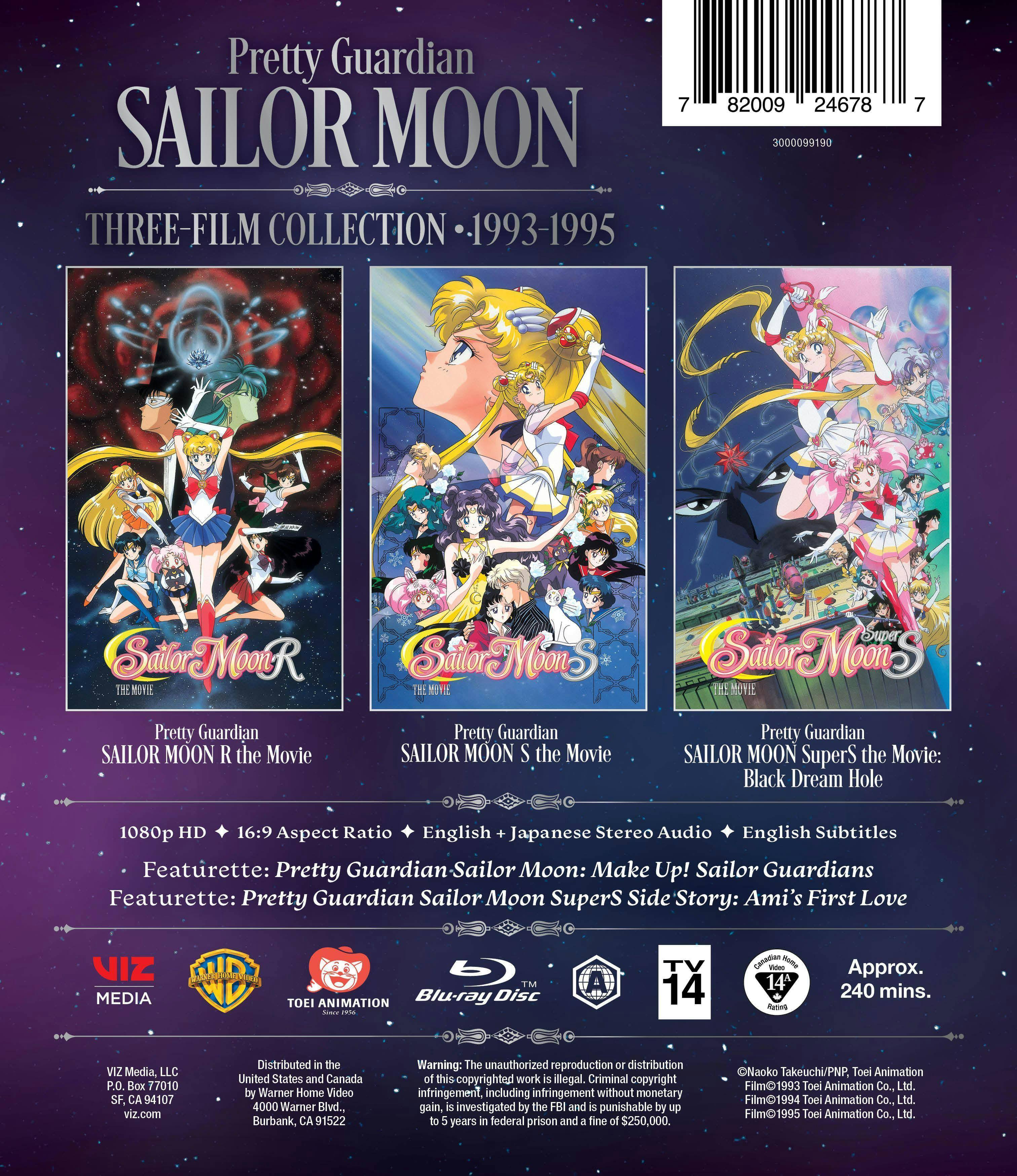 Back. Sailor Moon Three-Film Collection [Blu-ray].