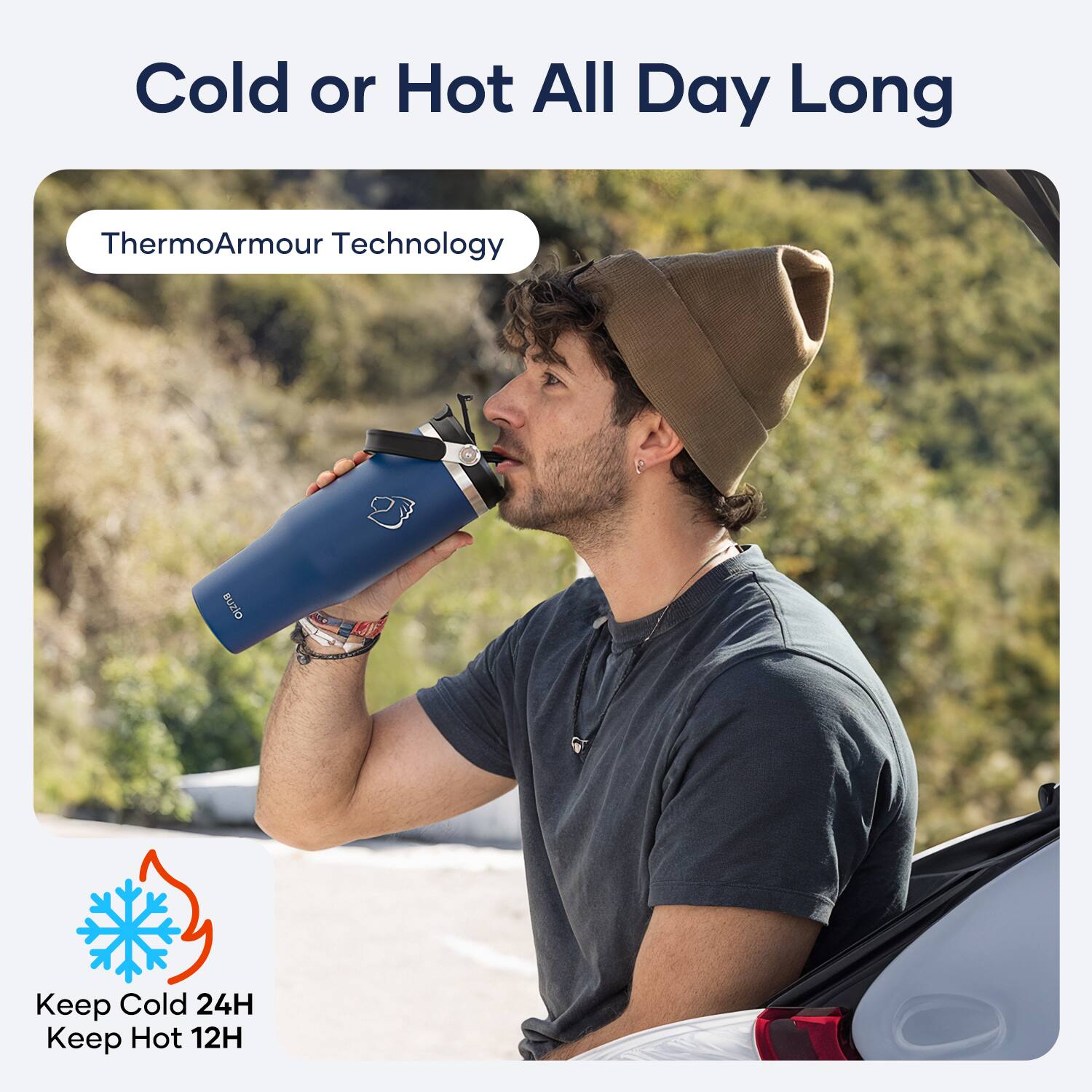 Cold or Hot All Day Long  
ThermoArmour Technology  
Keep Cold 24H  
Keep Hot 12H