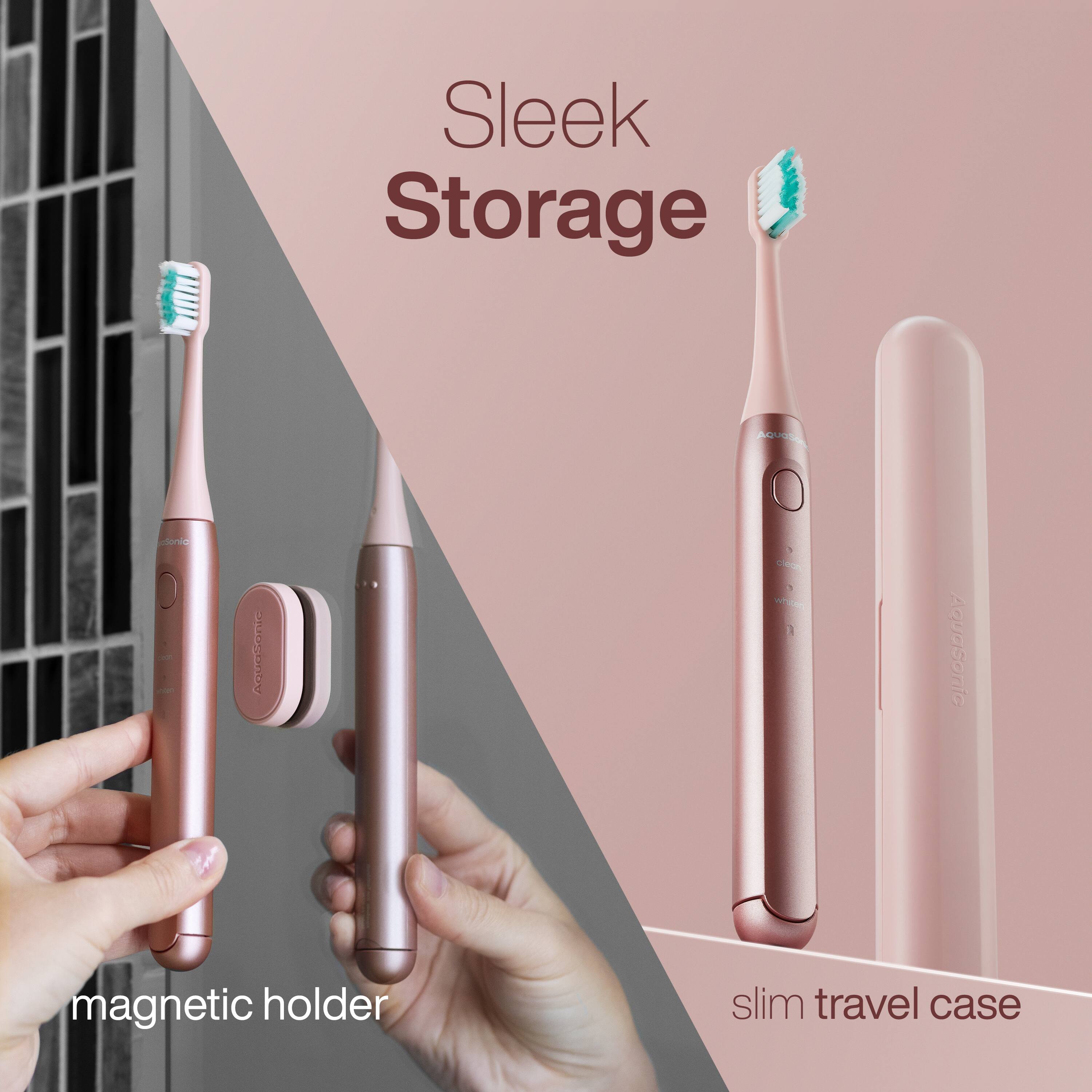 Sleek Storage

- magnetic holder
- slim travel case