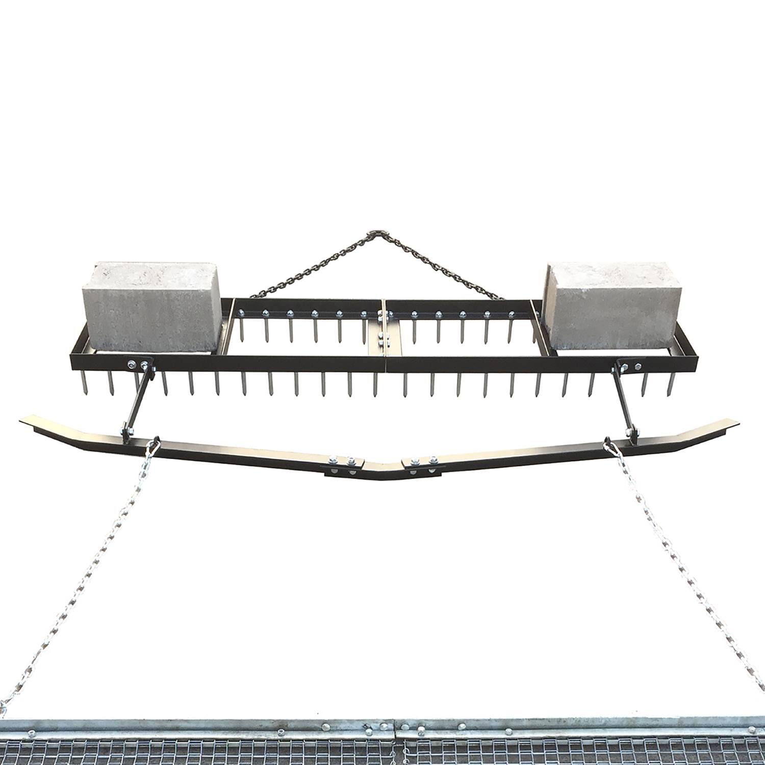 Alt View 7. Yard Tuff - Yard Tuff 6' Spike Drag with Surface Leveling Bar and Drag Mat for ATV/UTVs - Black.