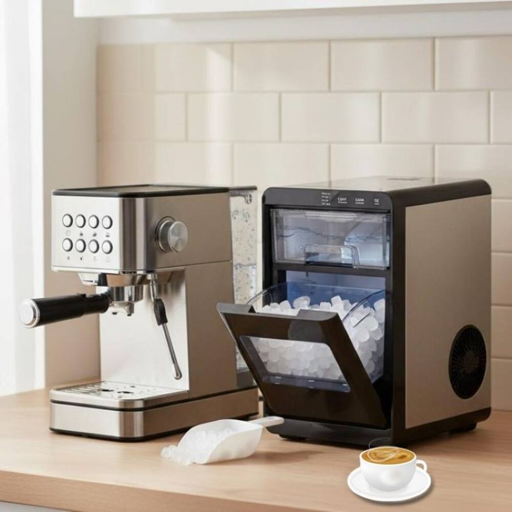 Angle. Loheer - Loheer 20 Bar Coffee Maker, Compact Stainless Steel Espresso Machine for Household & Commercial, 1200W, Silver - Silver.