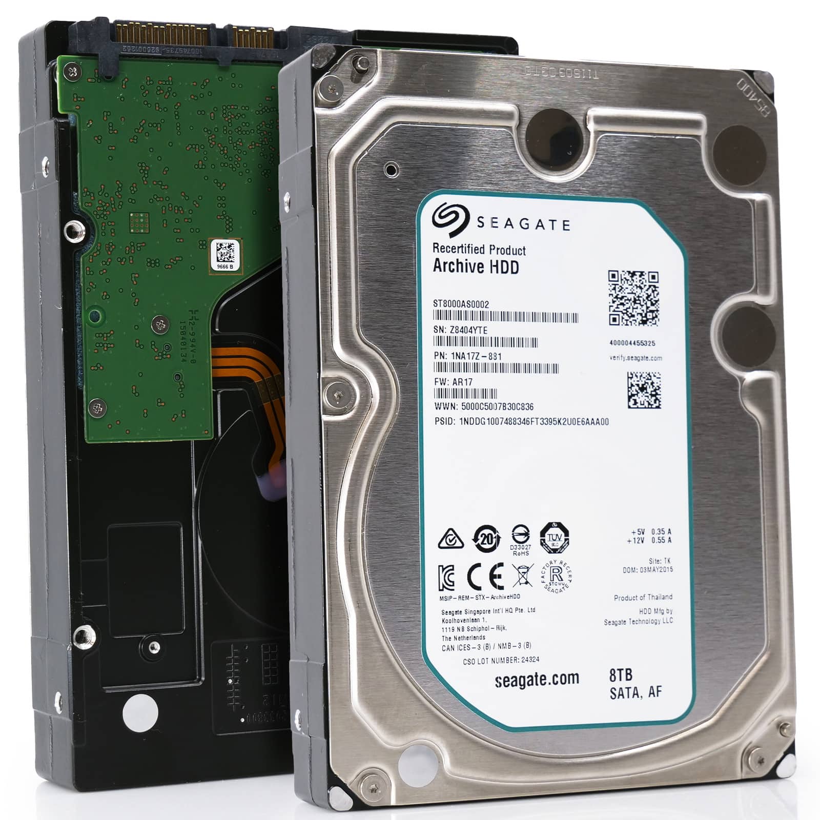 Seagate ST8000AS0002 8TB　Archive HDD Seagate Archive HDD 8TB Internal 5900RPM 3.5