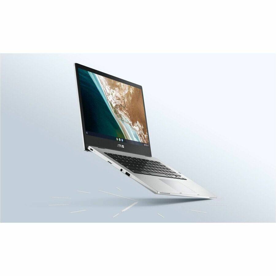 Alt View 2. ASUS - Asus Chromebook CX1 CX1400 CX1400FKA-GE84FT 14" Touchscreen Convertible 2 in 1 Chromebook - Full HD - Intel Celeron - Meteor Silver.