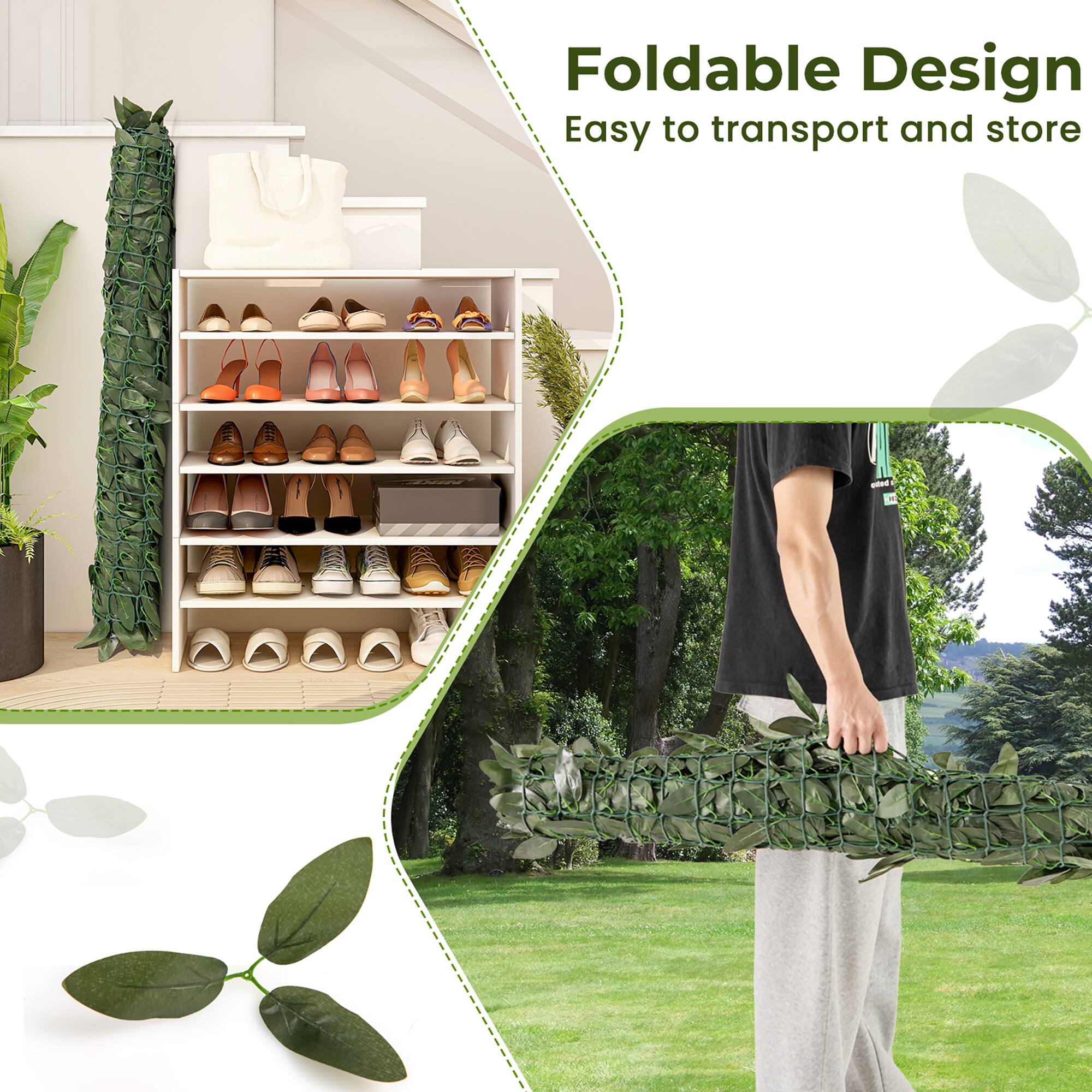 Foldable Design  
Easy to transport and store