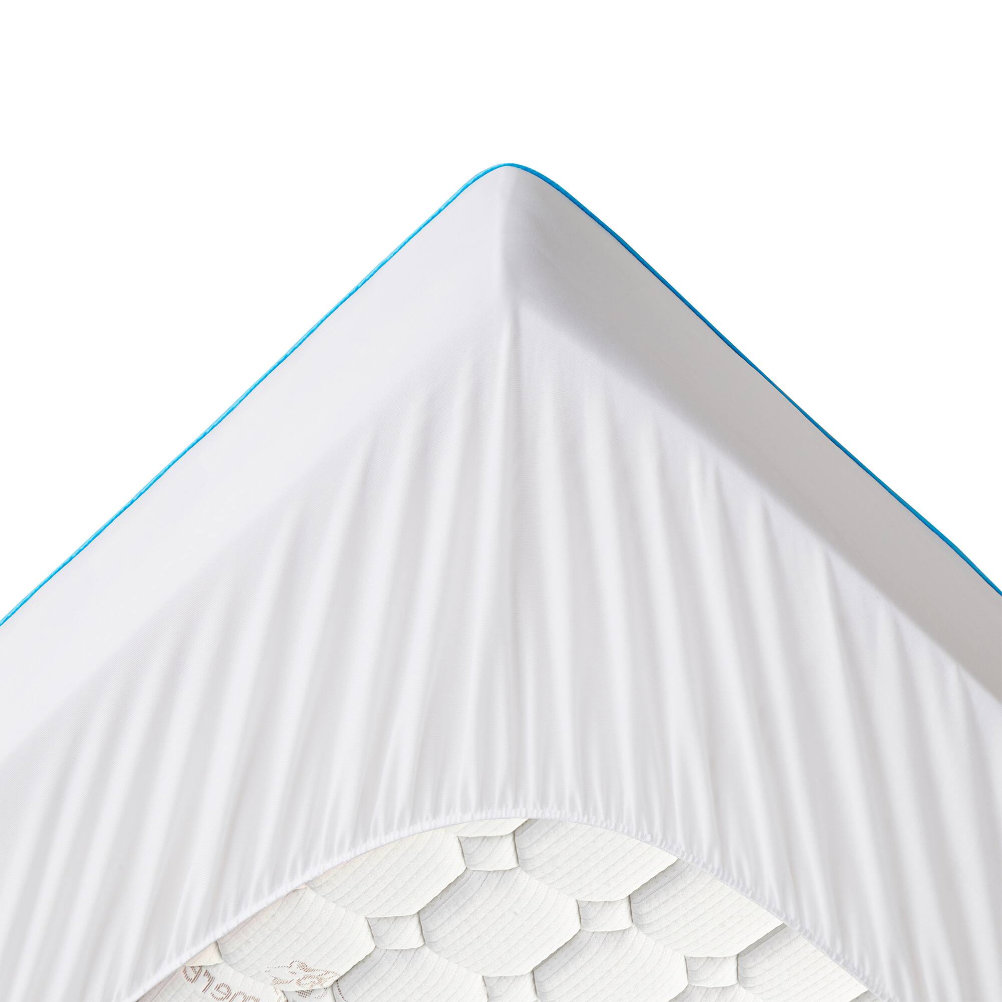 Left. Peace Nest - Peace Nest Cooling Gel Memory Foam Mattress Topper Dual Layer - White.