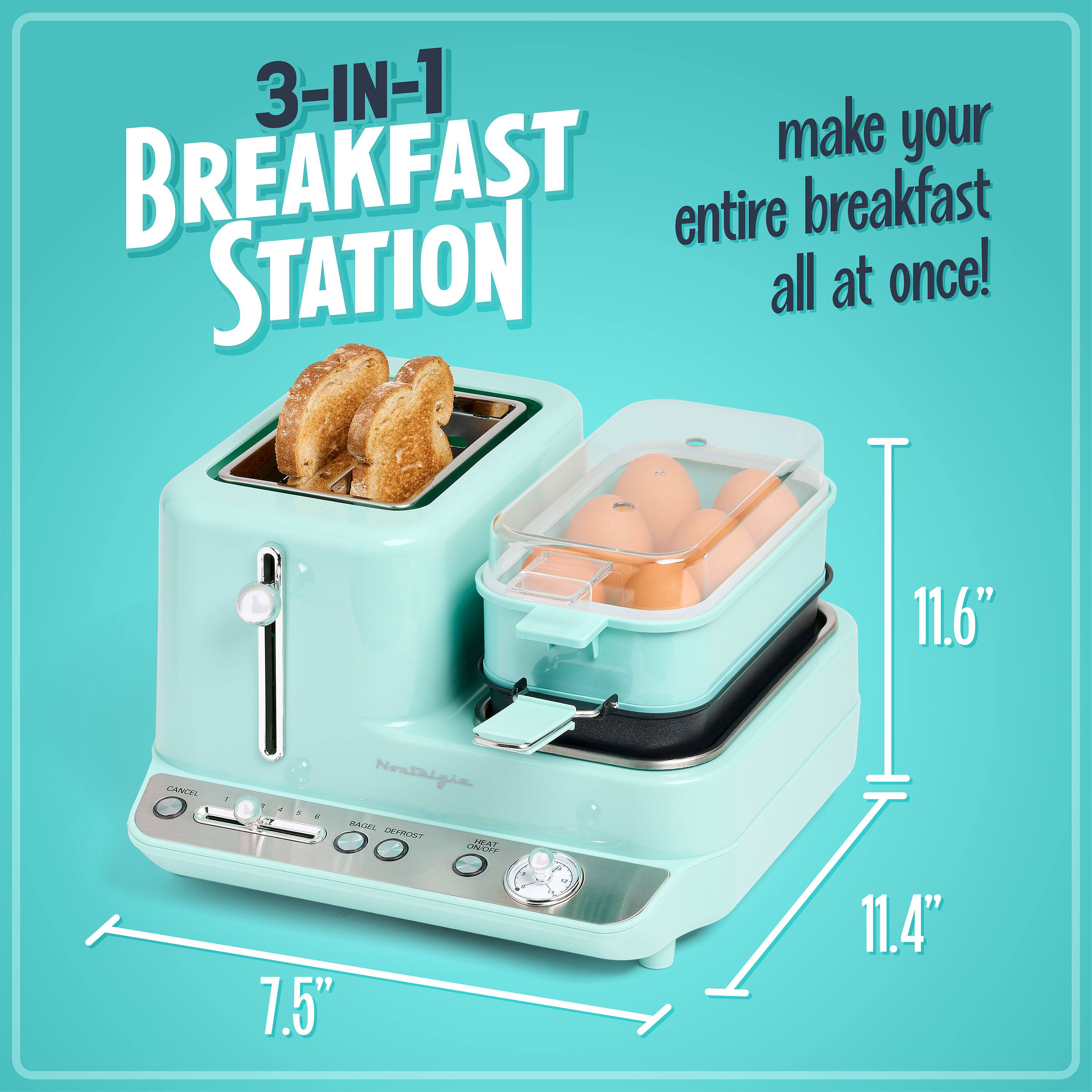 3-IN-1 Breakfast Station  
Make your entire breakfast all at once!  
11.6" x 11.4" x 7.5"