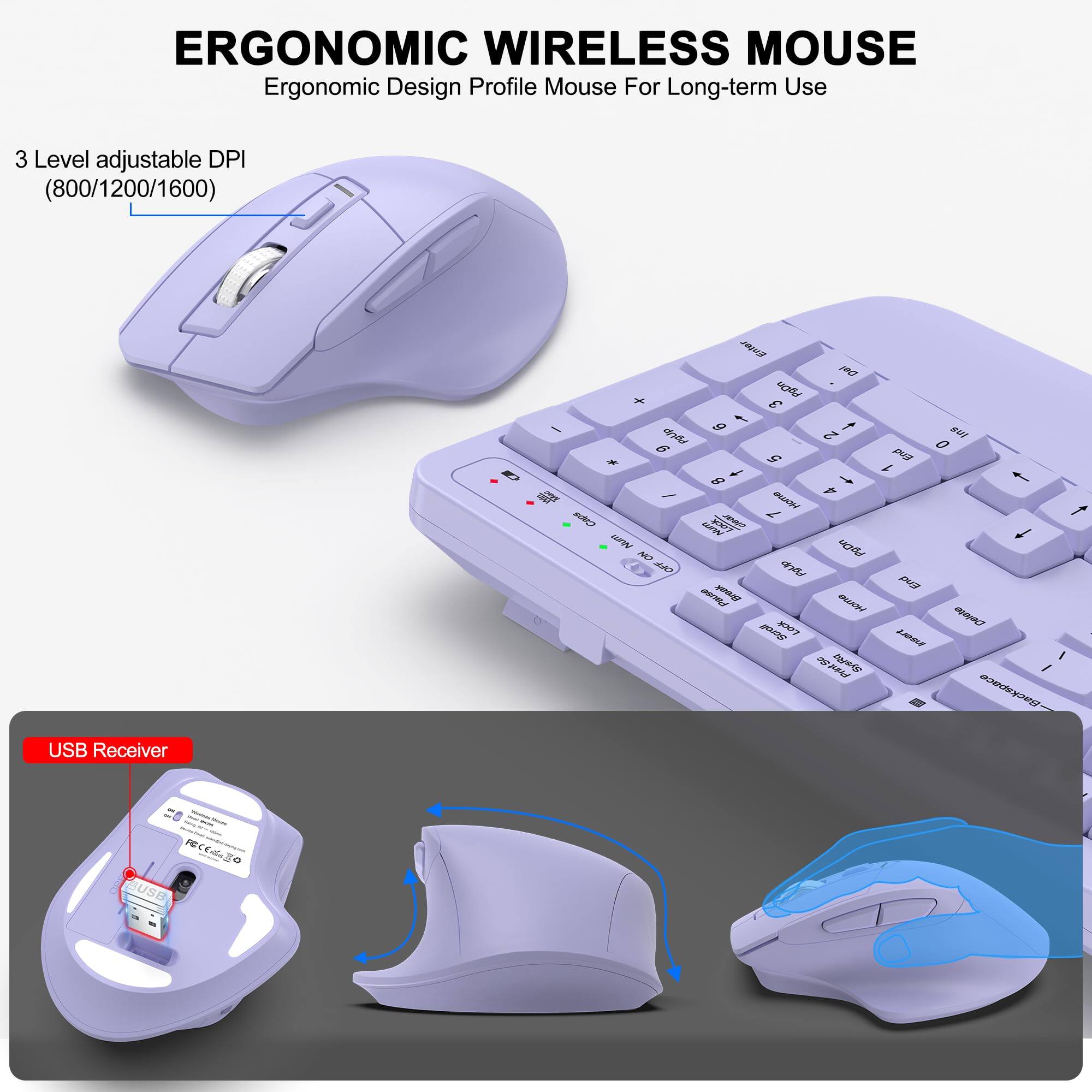 ERGONOMIC WIRELESS MOUSE  
Ergonomic Design Profile Mouse For Long-term Use  
3 Level adjustable DPI (800/1200/1600)  
USB Receiver  
Fcd-ZO