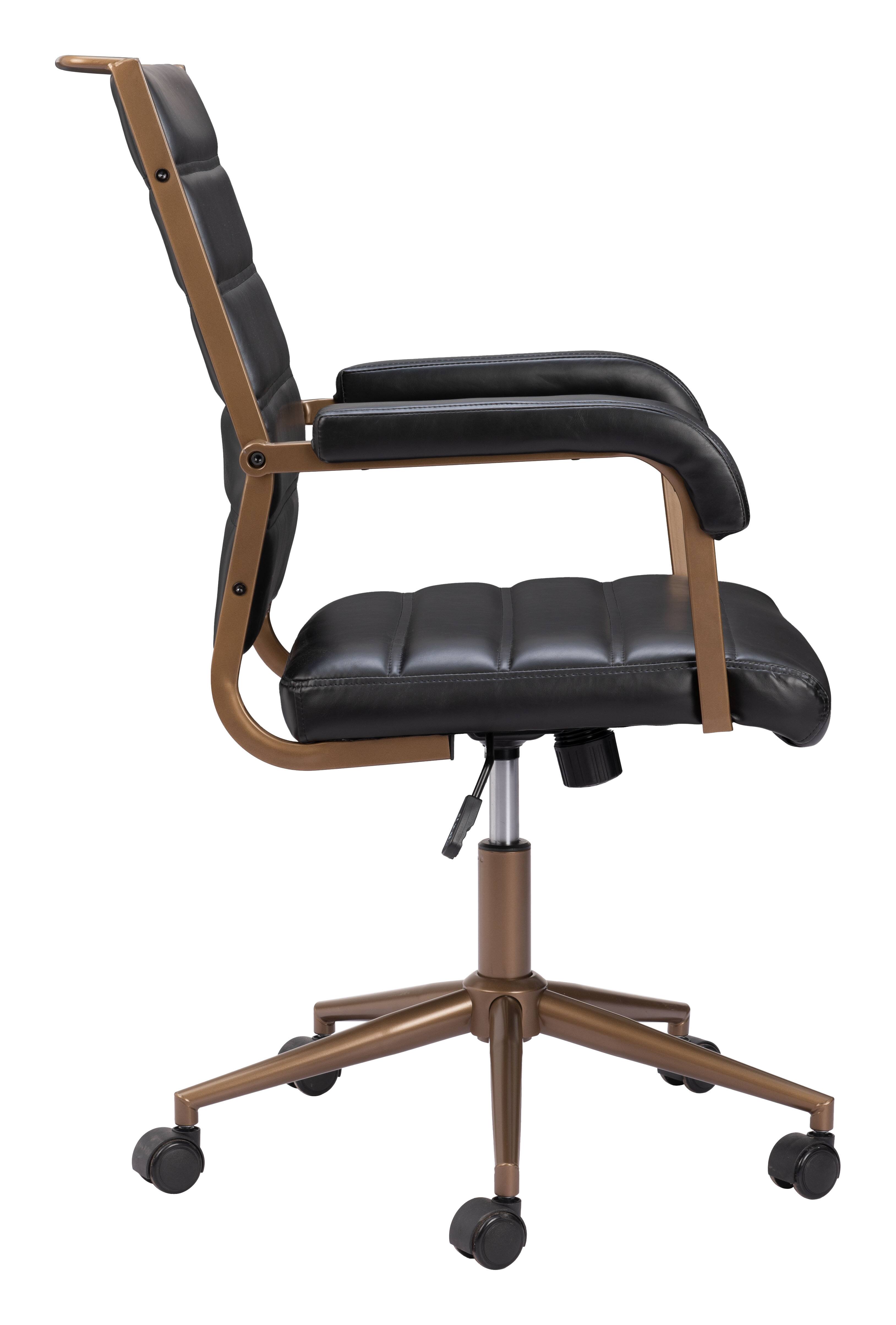 Back. Hivvago - Auction Office Chair Vintage Black - Vintage Black.