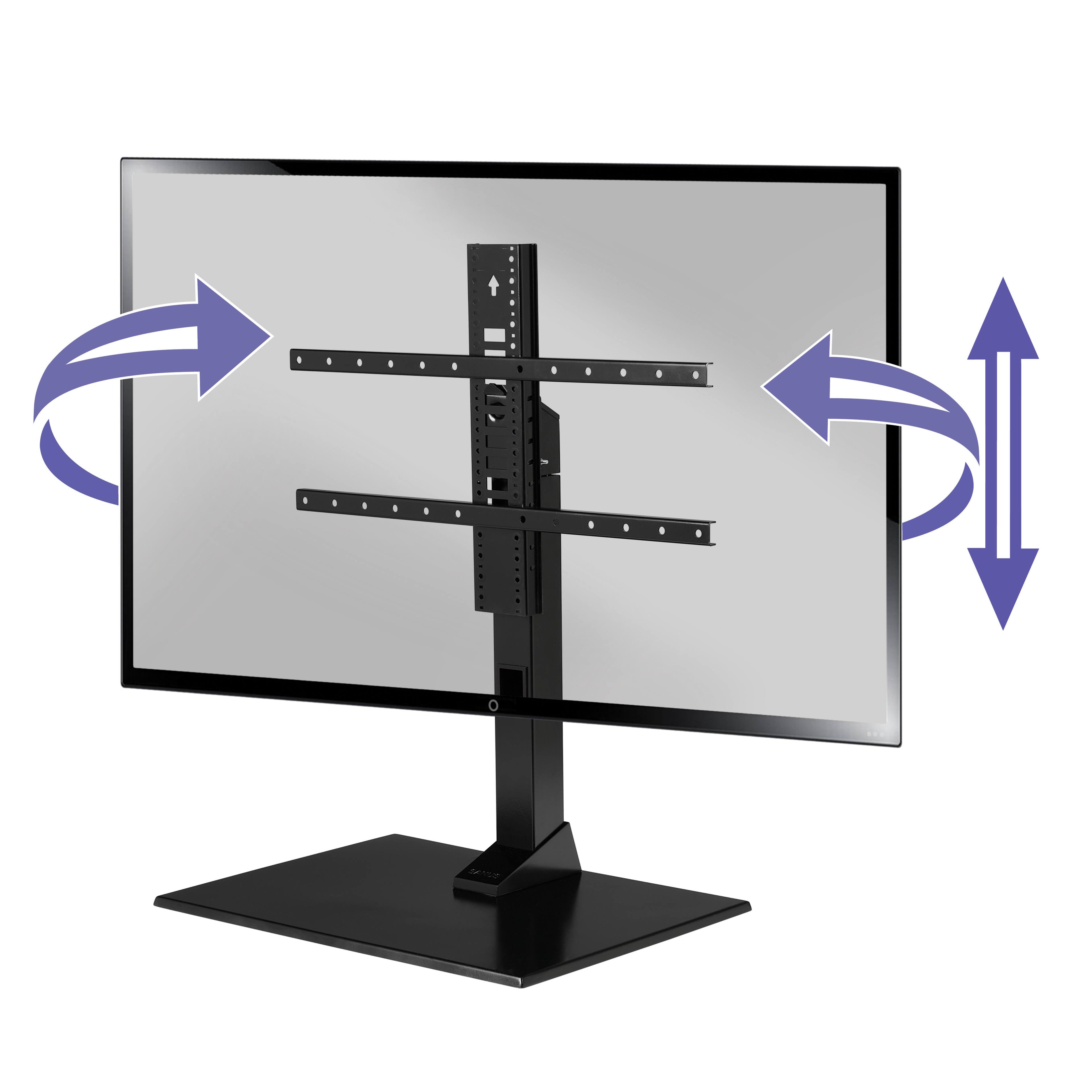 Alt View 18. SANUS Elite - Swivel TV Stand for TVs 40"-86" - Sturdy Base with Swivel, Height Adjustment, and Cable Management - Black.