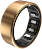 Front. QALO - SR-2 Smart Ring, No Subscription Health, Fitness, Sleep & Women’s Health Tracker, Snug Fit - Size Up, Size 9 - Gold.