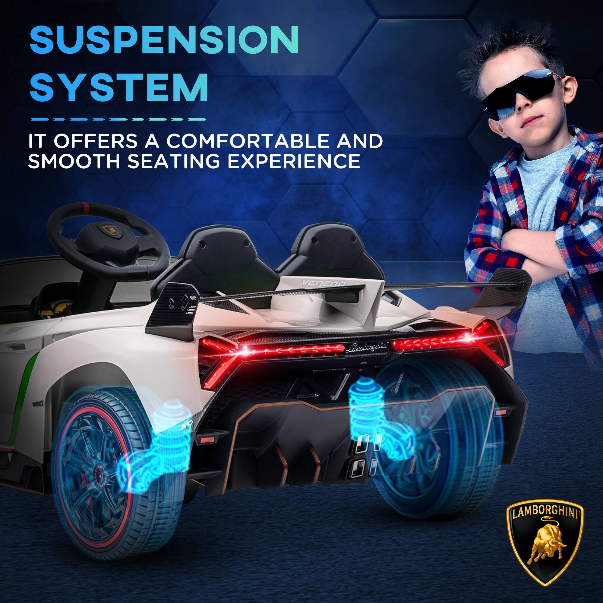 SUSPENSION SYSTEM

IT OFFERS A COMFORTABLE AND SMOOTH SEATING EXPERIENCE

LAMBORGHINI