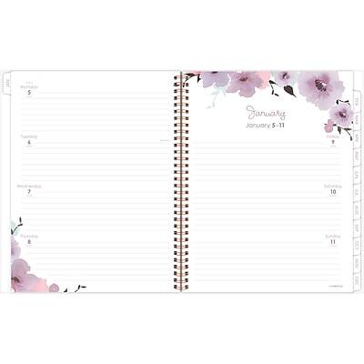 Sure, here is the corrected and grouped text from the image:

**Left Page:**
- January 5
- January 6
- January 7
- January 8
- January 9
- January 10
- January 11

**Right Page:**
- January 9-11
- (Decorative floral design with the text "January" and "9-11")

**Bottom Right Corner:**
- (Decorative floral design with the text "January 11")

**Bottom Left Corner:**
- (Decorative floral design with the text "January 5")

**Top Right Corner:**
- (Decorative floral design with the text "January 10")

**Top Left Corner:**
- (Decorative floral design with the text "January 5")

**Bottom of the Page:**
- (Decorative floral design with the text "January 11")