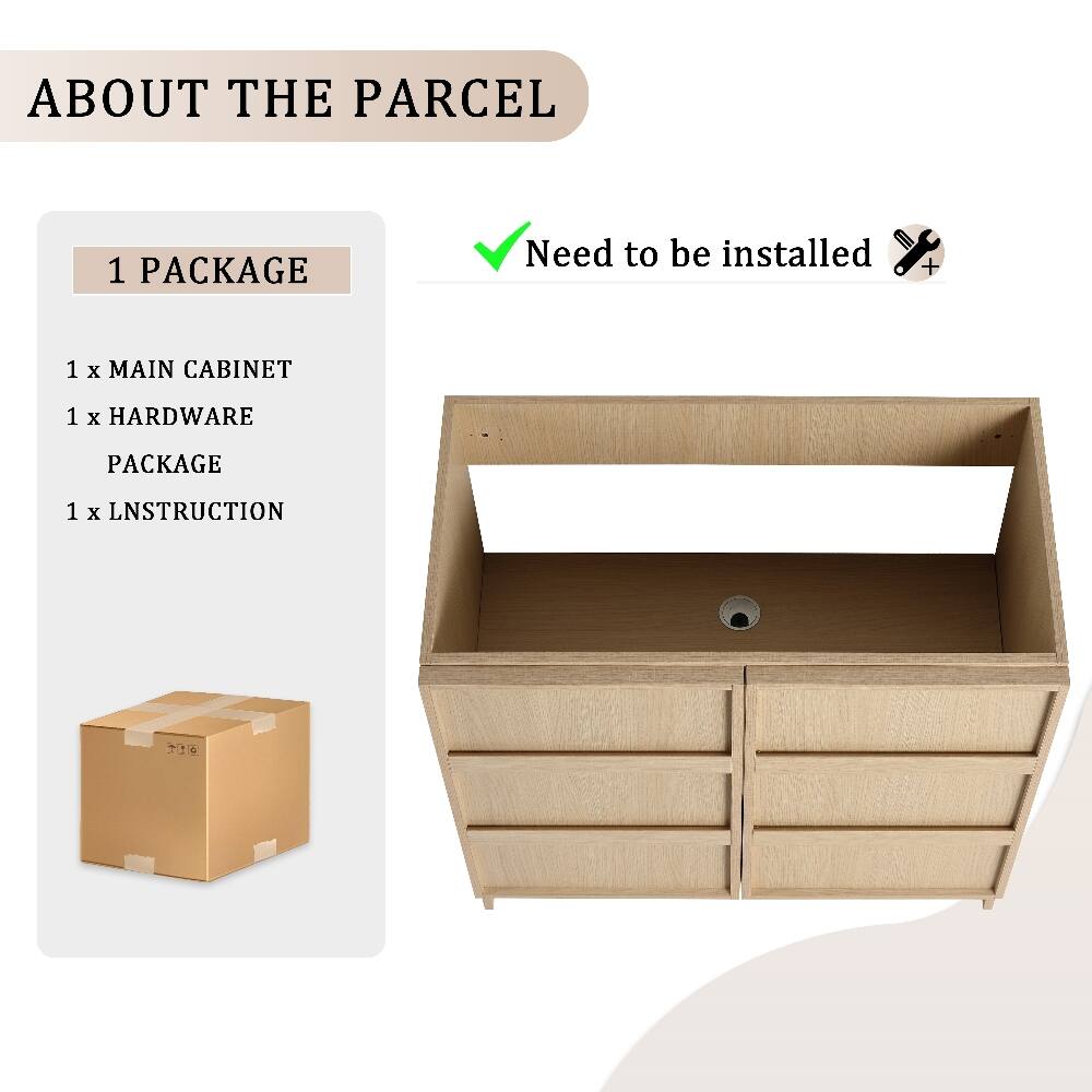 ABOUT THE PARCEL

1 PACKAGE
Need to be installed

1 x MAIN CABINET
1 x HARDWARE
PACKAGE
1 x INSTRUCTION