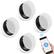 Front. VEVOR - 4 PCs 6.5'' Bluetooth in Ceiling Speakers, 150W, Flush Mount Ceiling & in-Wall Speaker System with 89dB Sensitivity - White.