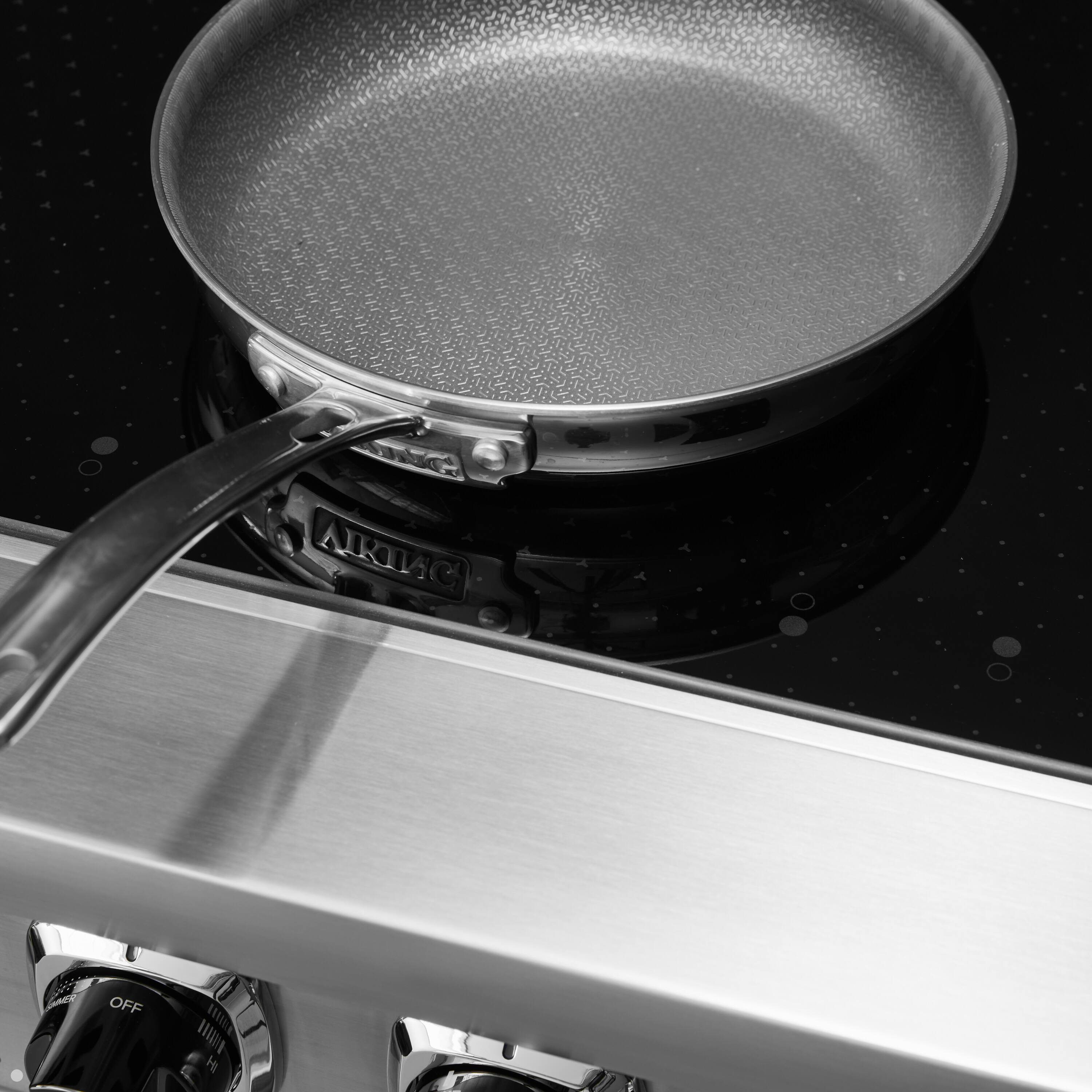 Alt View 9. Viking - 30 in. Wide 4 Elements Pro 5 Series 4.7 Cu. Ft. Freestanding Induction Convection Range - Cast Black w. Brushed Brass - Cast Black.