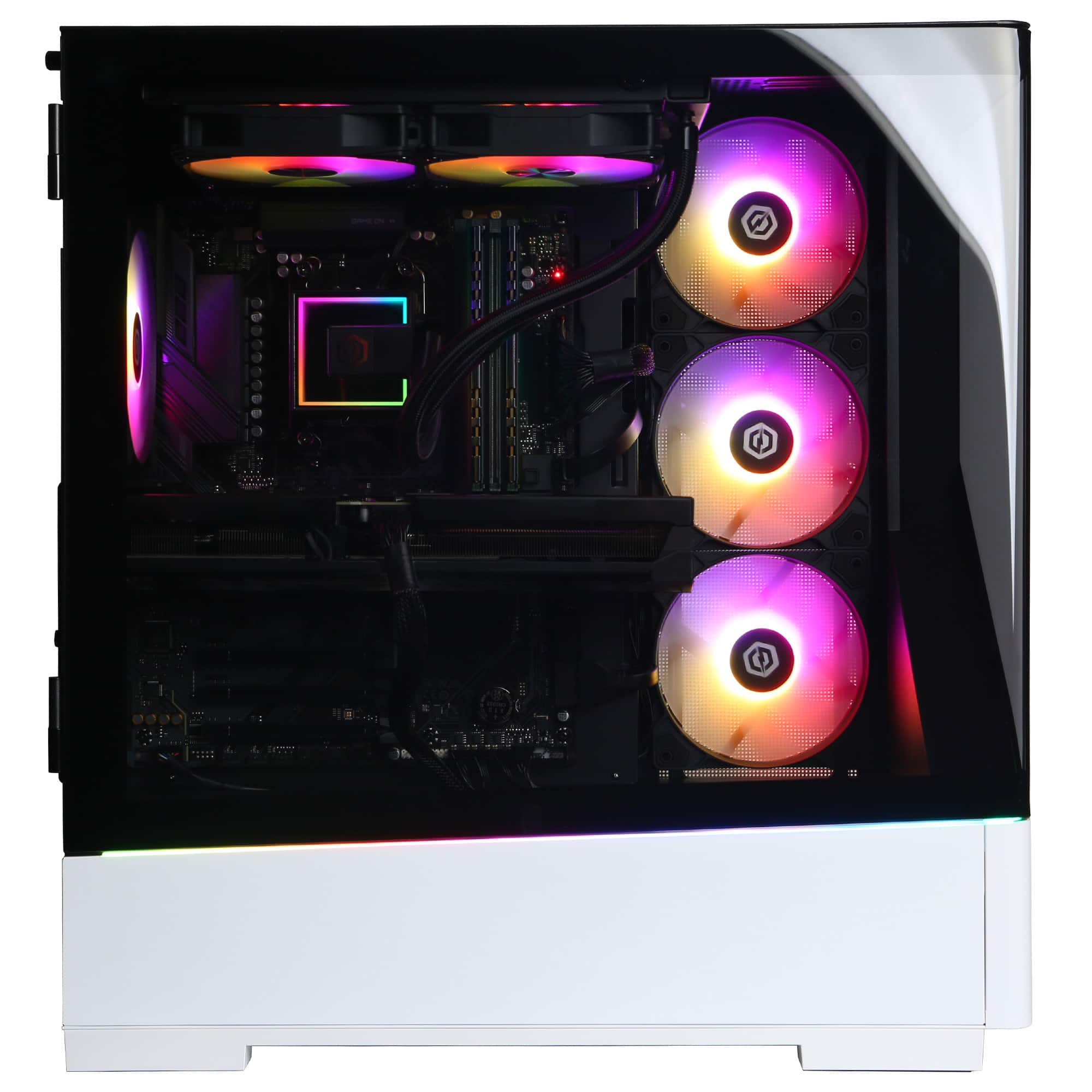 Alt View 5. CyberPowerPC - Gaming Desktop - AMD Ryzen 7 9700X - NVIDIA GeForce RTX 5070 Ti 16GB - 32GB DDR5 - 2TB PCIe 4.0 SSD - White.