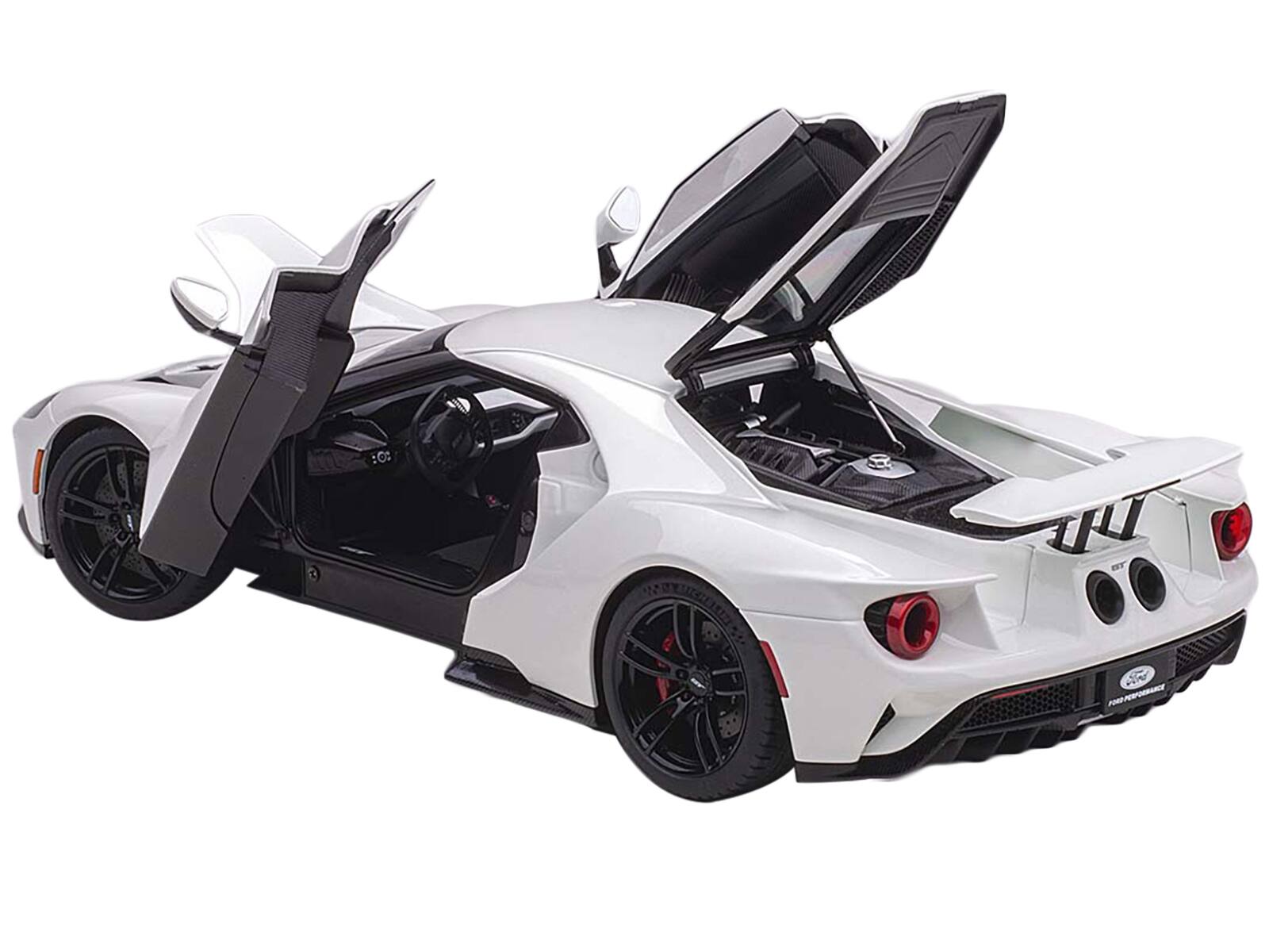 Angle. Autoart - 2017 Ford GT Frozen White 1/18 Model Car by Autoart - White.