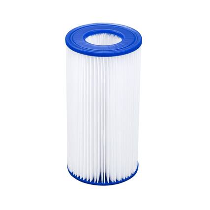 Front. Bestway - Bestway Pool Filter Cartridge for 530 to 1,500 GPH Pump, Type III A/C Filter.