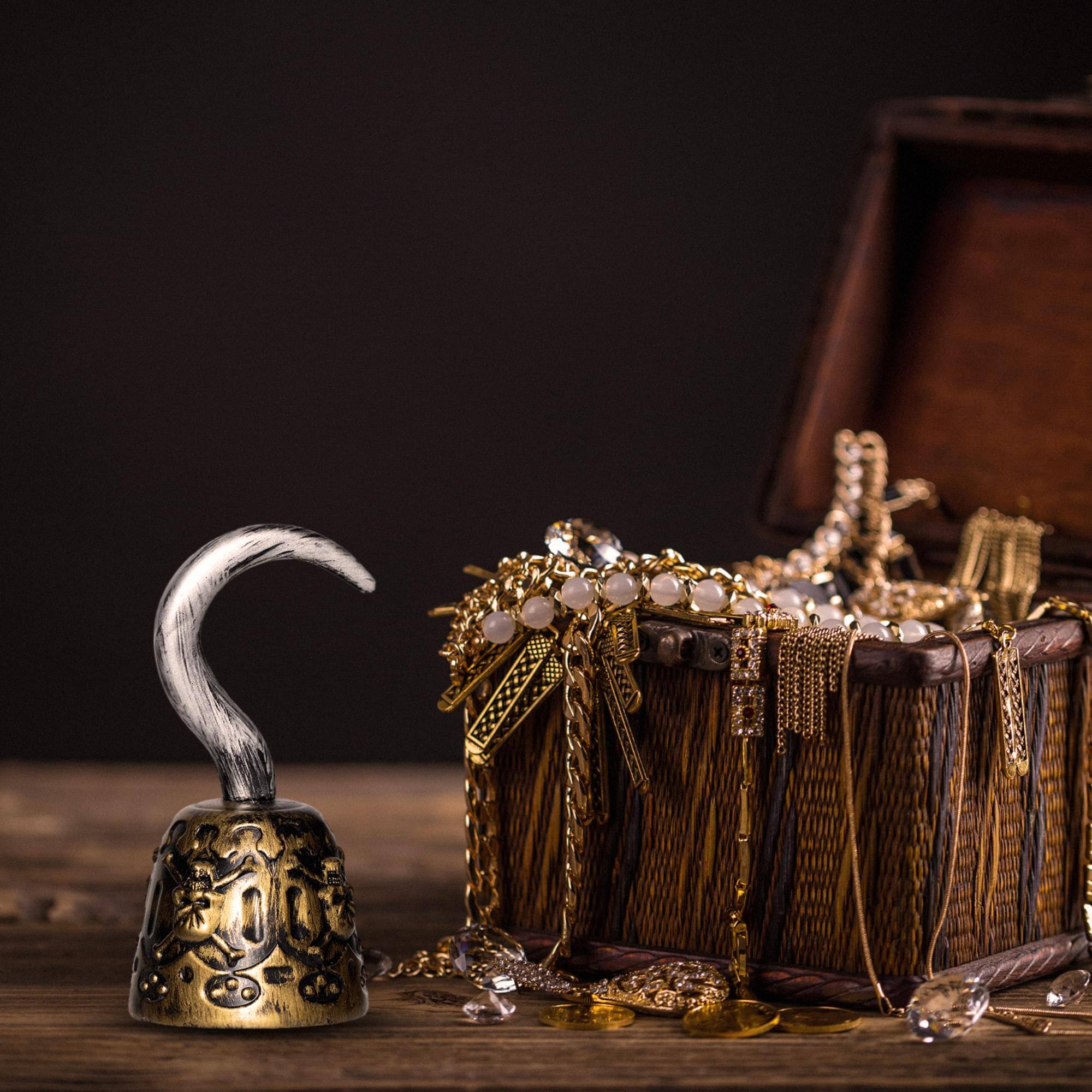 Alt View 1. Underwraps - Pirate Hook 8" Inch Foam Adult Costume Accessory - Brown.