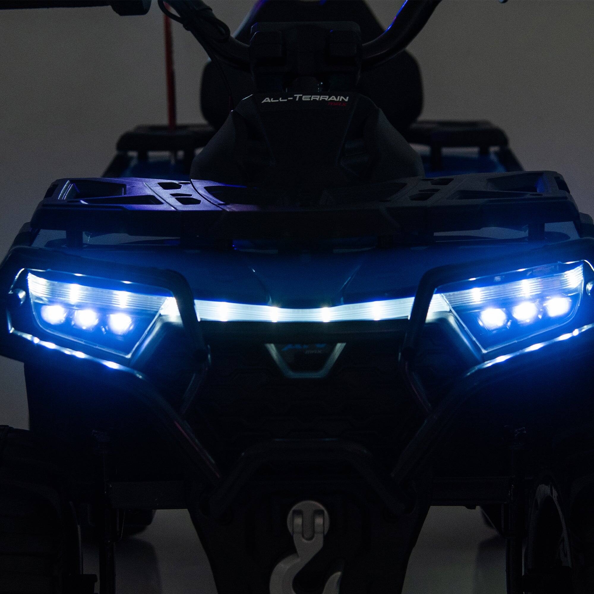 Alt View 2. Boyel Living - 3+ Blue 24V Kids Ride On UTV Twin 80W Motors - blue.