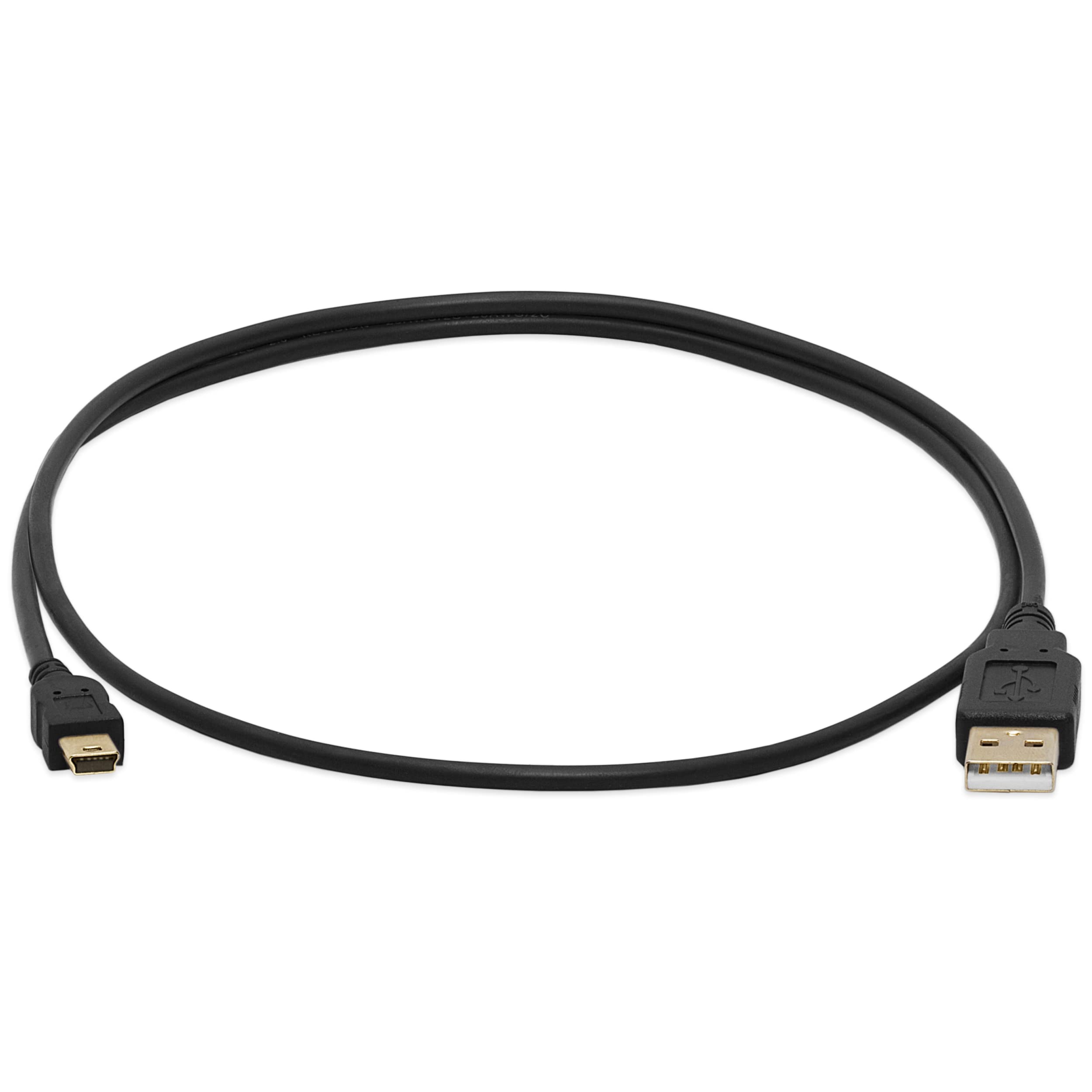 Angle. Cmple.com - Cmple - Mini USB Cable 3ft USB 2.0 A to Mini B Data Transfer Charging Cables 5 Pin Mini to Standard Cord - Black.