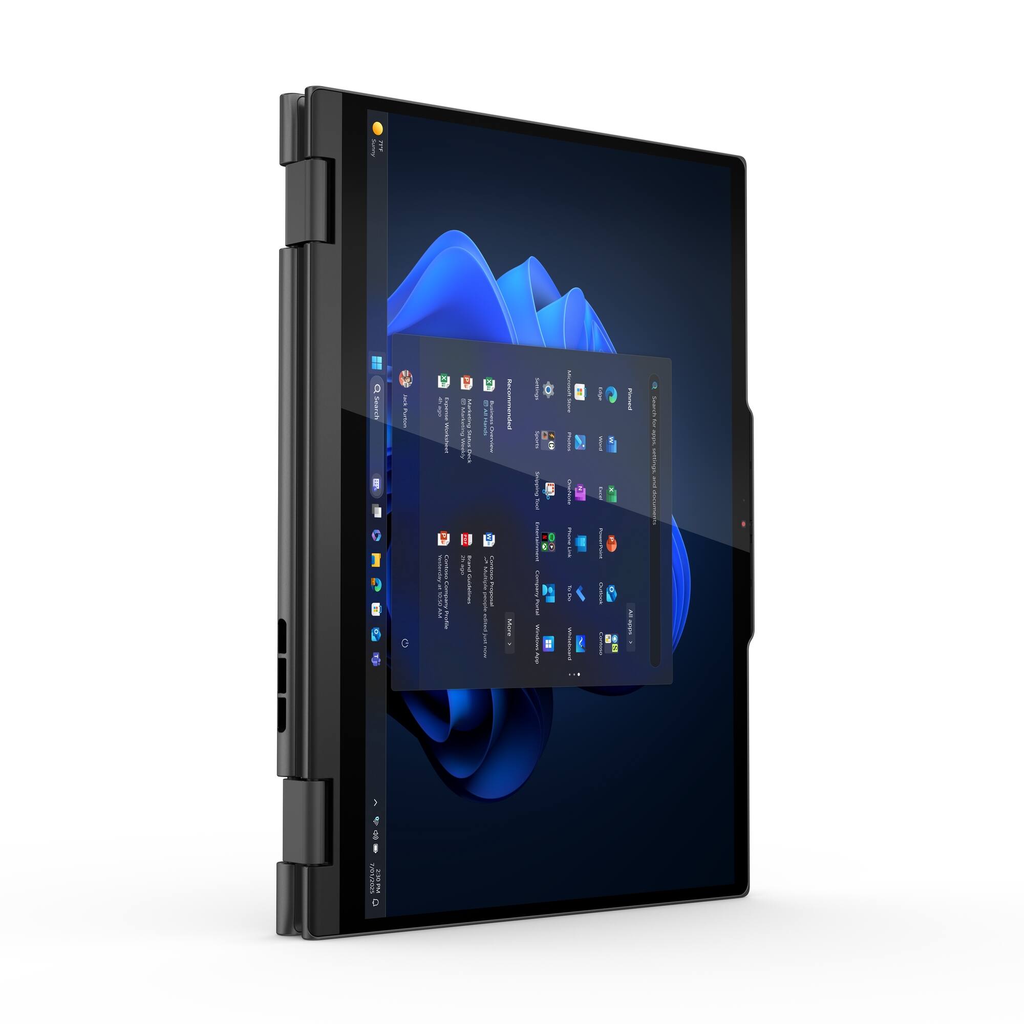 Alt View 7. Lenovo - Lenovo - ThinkPad T14s 2-in-1 AI PC 14" Touch - Screen Laptop - Intel Ultra 7 with 16GB Memory - 512GB SSD - Black.