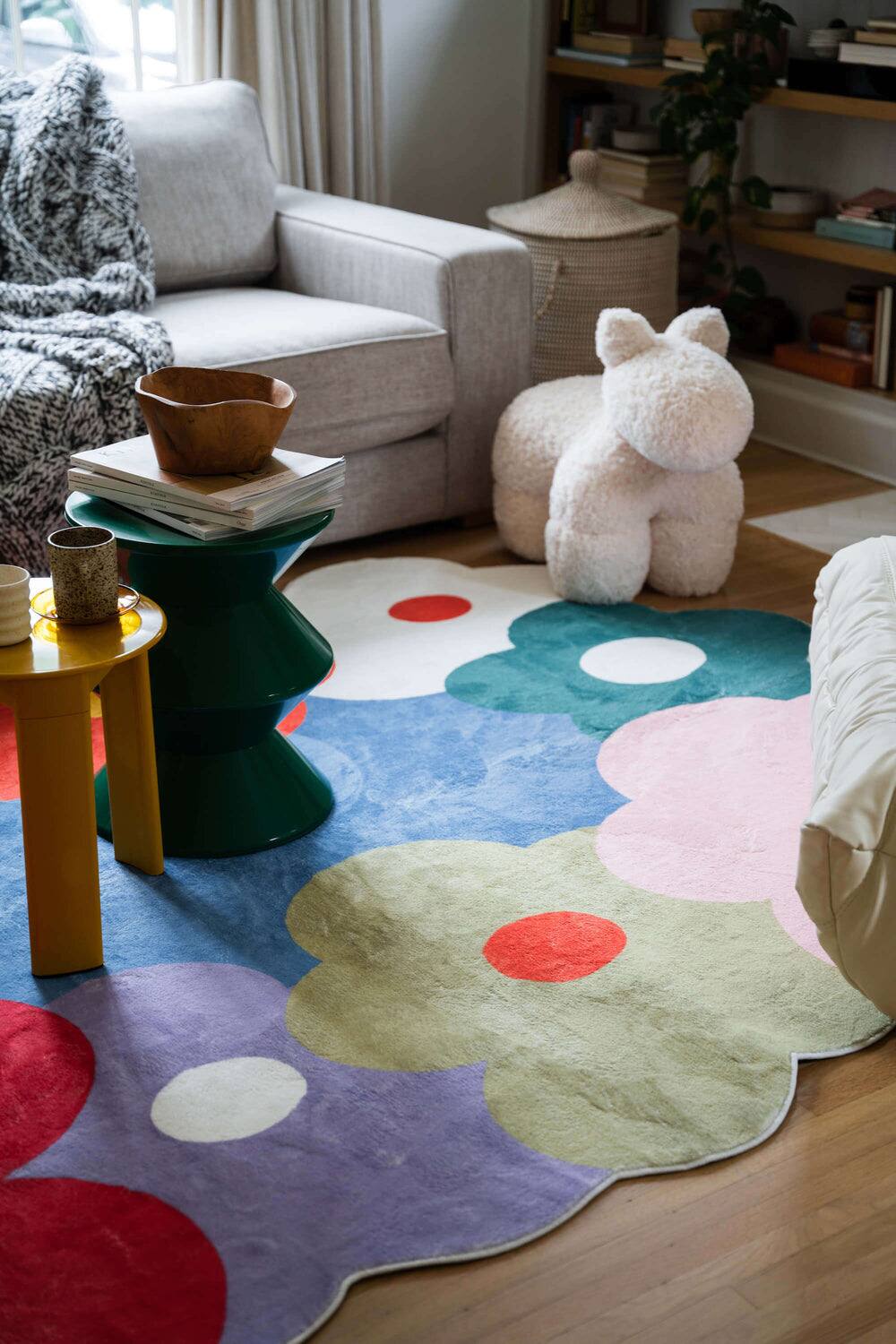 Alt View 1. Lanyspace - Lany Space Funky Flowers Rug - Multicolor.