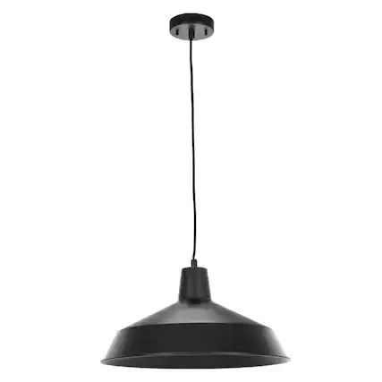 Front. Globe Electric - Globe Electric Barnyard Matte Black 1 lights Pendant Light.