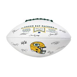 Logo Brands - Green Bay Packers Legends Signature Football - Hunter Green