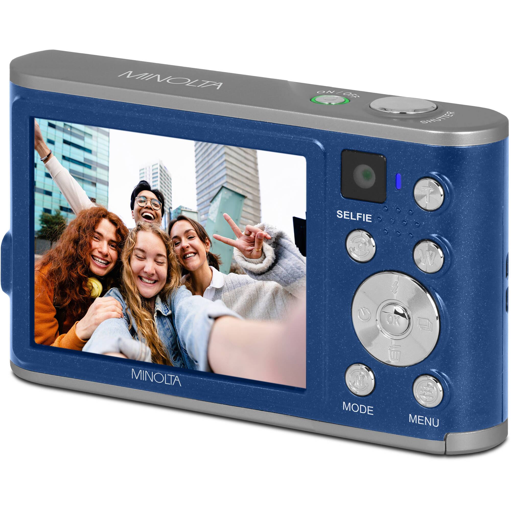 MINOLTA ON/OFF SHUTTER SELFIE & T W OK MINOLTA MODE III MENU