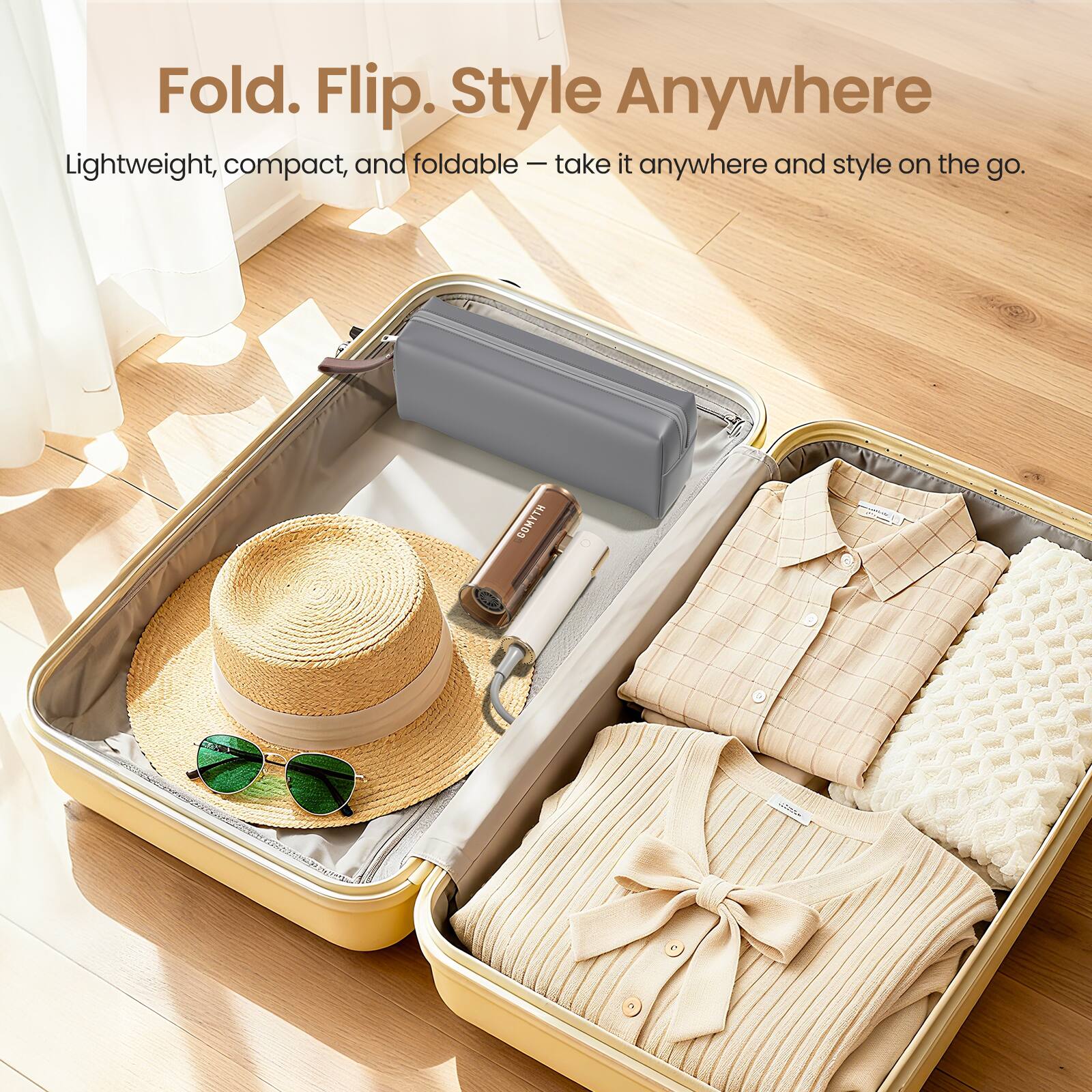 Fold. Flip. Style Anywhere

Lightweight, compact, and foldable — take it anywhere and style on the go.