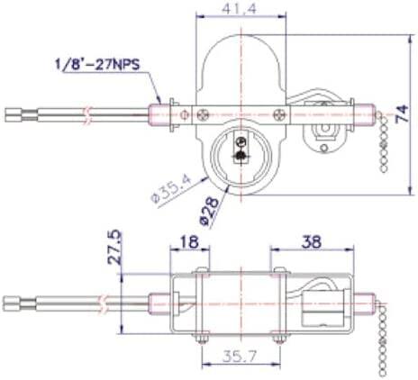 41.4 1/8"-27NPS 74 27.5 035.4 28 18 38 35.7