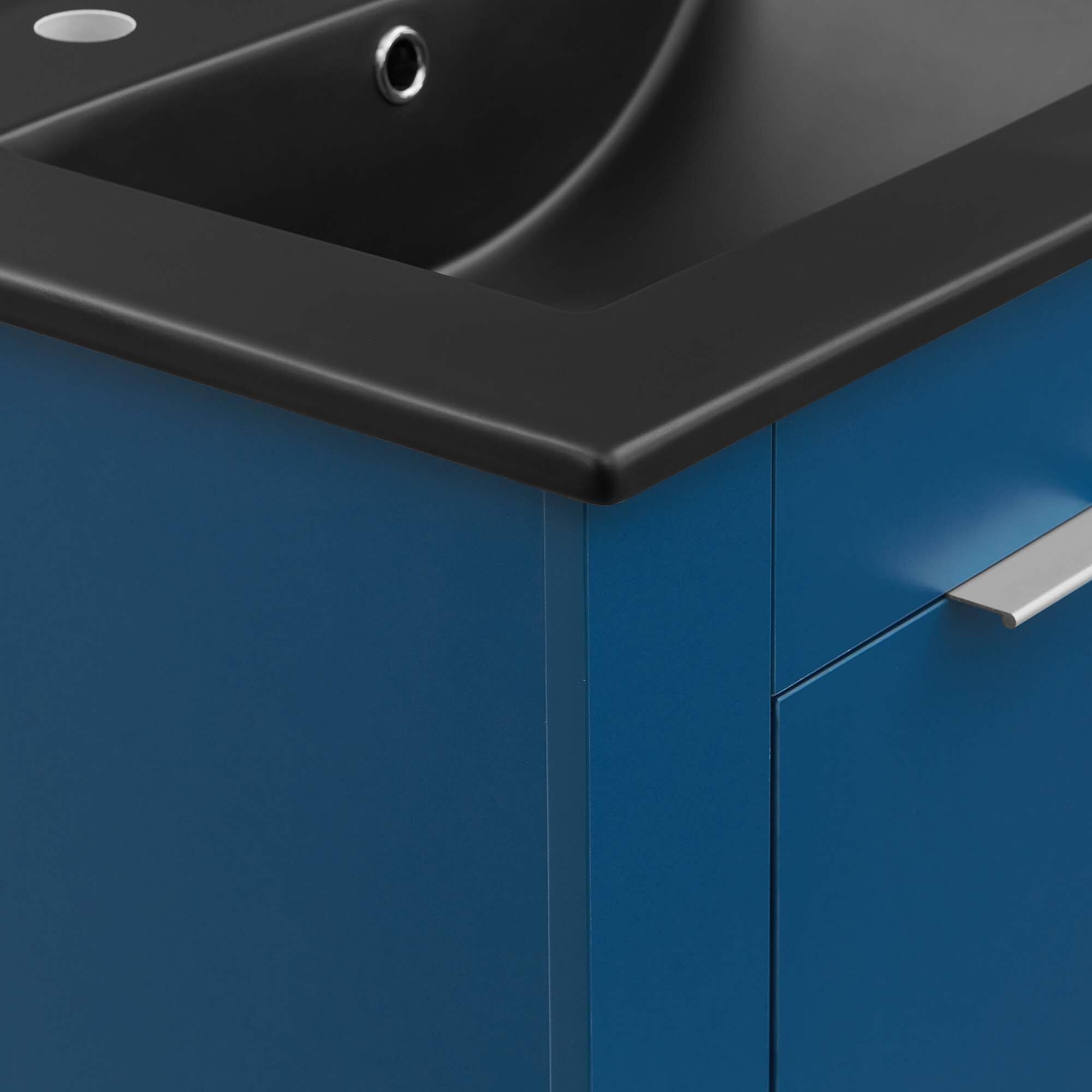 Alt View 10. Modway - Maybelle Bathroom Vanity Basin Included - Navy Black.