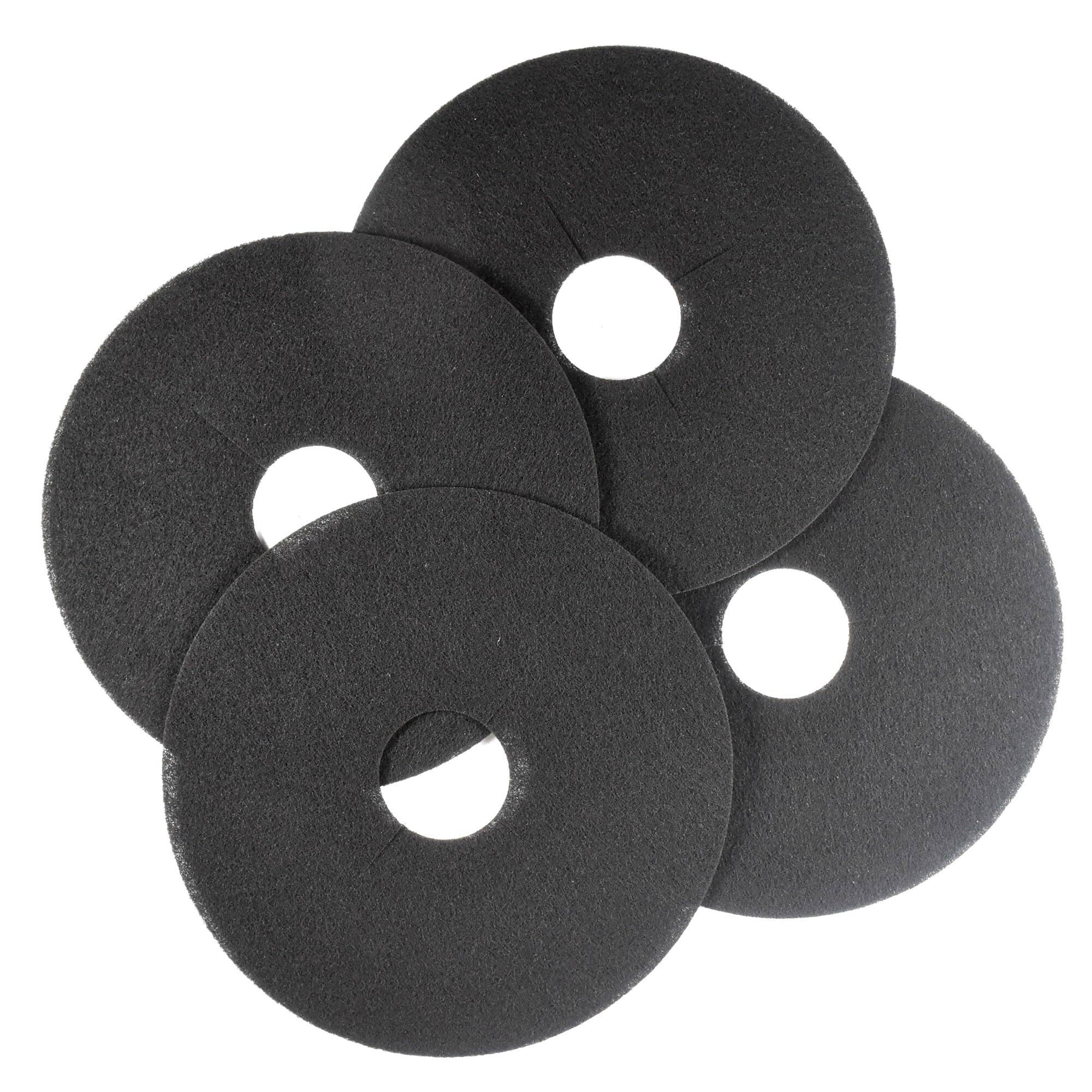 Angle. HQRP - Activated Carbon Cat Litter Box Filters 4-Pack Charcoal Odor Control Pads for Good Pet Stuff Hidden Litter Planter - Black.