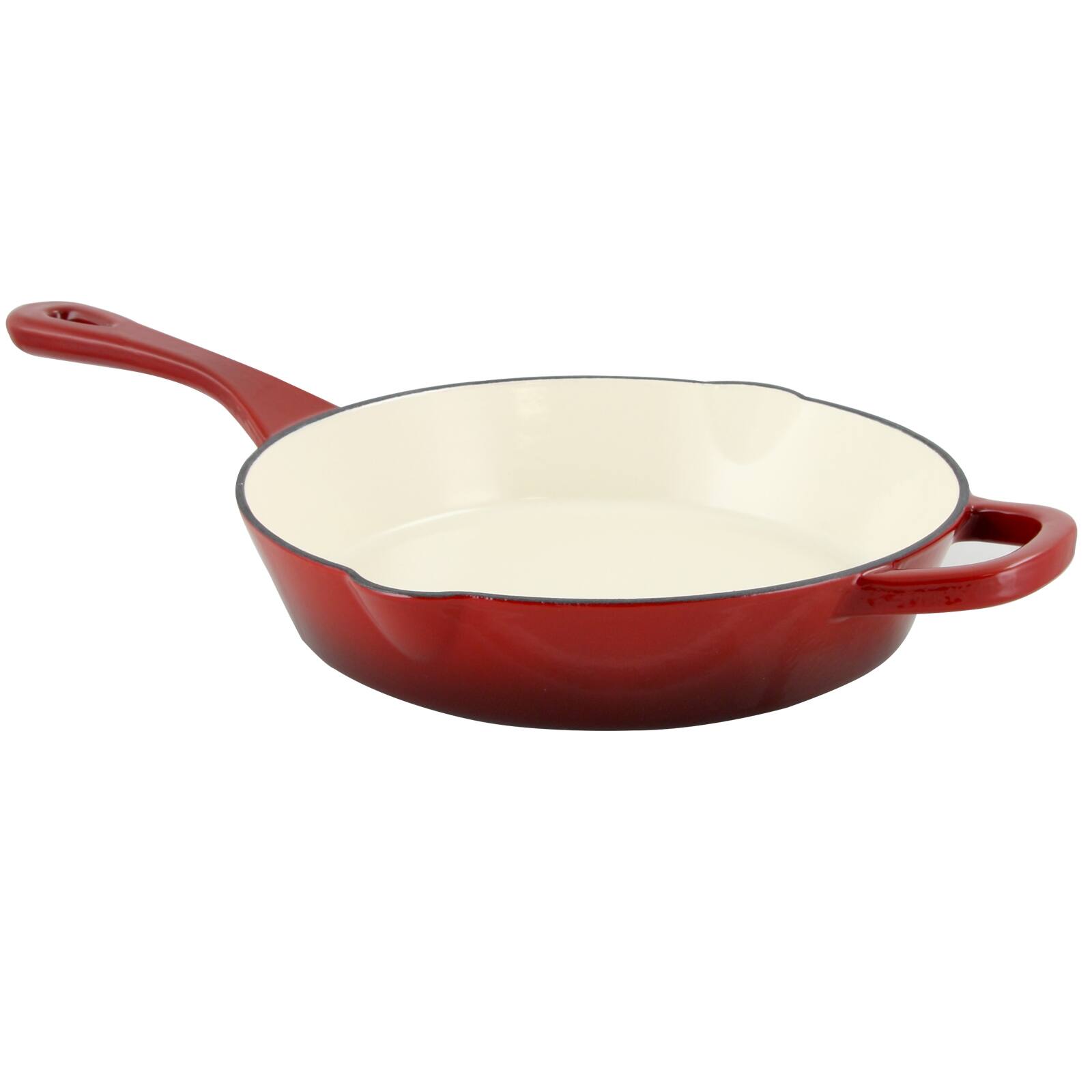 Alt View 5. Crock-Pot - Crock Pot Artisan 10 in. Round Enameled Cast Iron Skillet in Scarlet Red - Scarlet Red.