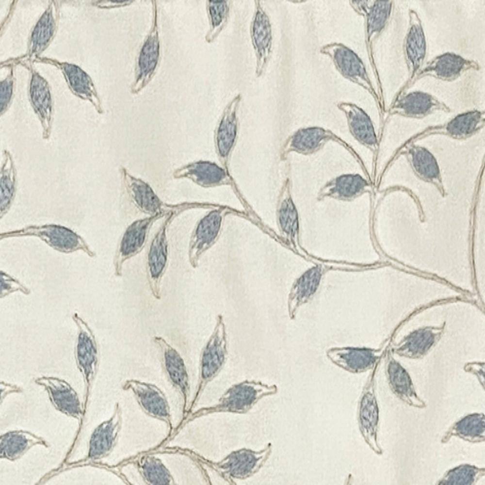 Left. RLF Home - RLF Home Page Turner Cornice Valance Topaz 3in Rod pocket 50in x 17in Blue - Topaz blue.