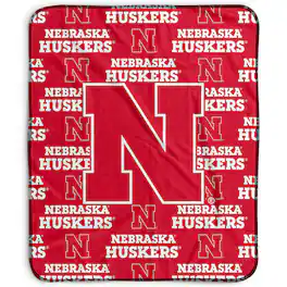 Pegasus - Nebraska Huskers 50" x 60" Repeat Wordmark Fleece Blanket - Multicolor