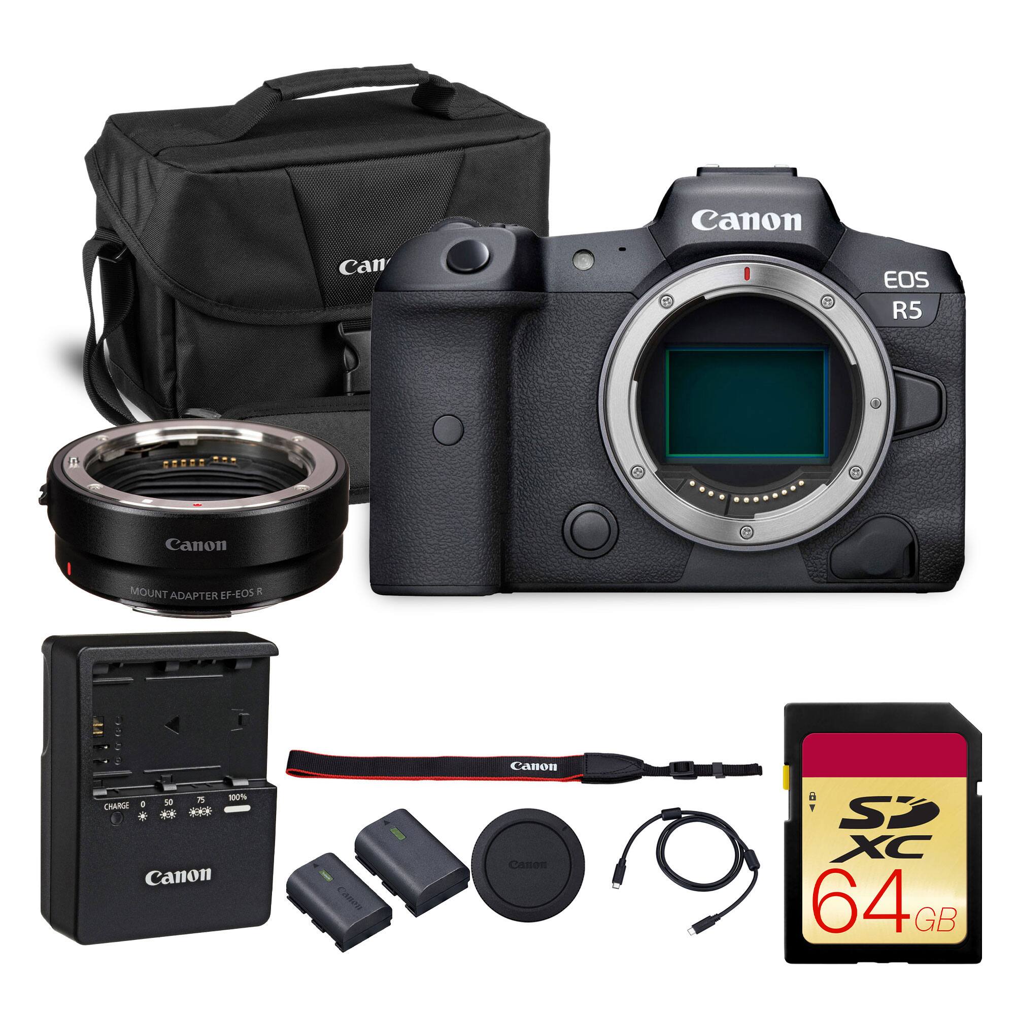Canon Cam 7 + EOS R5  
1 0 H Canon MOUNT EF-ROS A ADAPTER  
Canon 100% CHARGE  
4 M d  
Canon caseu  
Canon S XC 64G GB