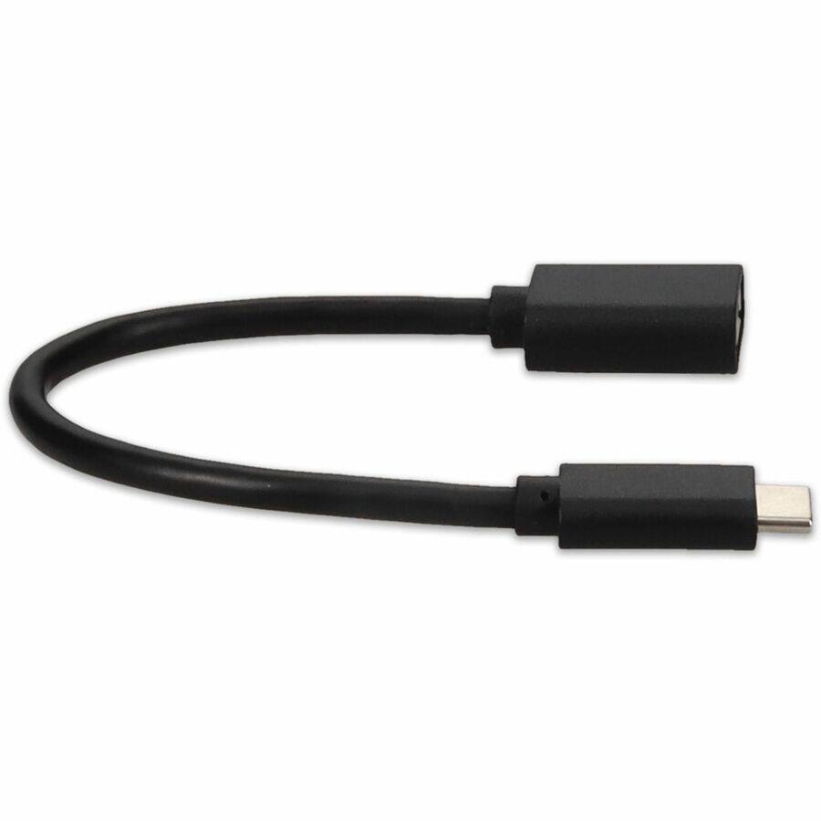 Alt View 5. AddOn - AddOn USB C 3.1 Male to USB A 3.0 Female Black Adapter - 6.69" USB Data Transfer Cable for Portable Hard Drive, Tablet.