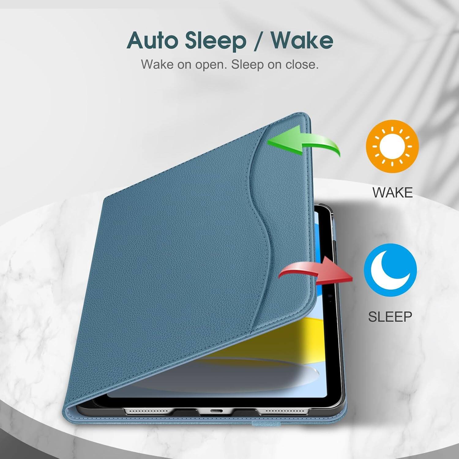 Auto Sleep / Wake  
Wake on open. Sleep on close.  

WAKE  
SLEEP