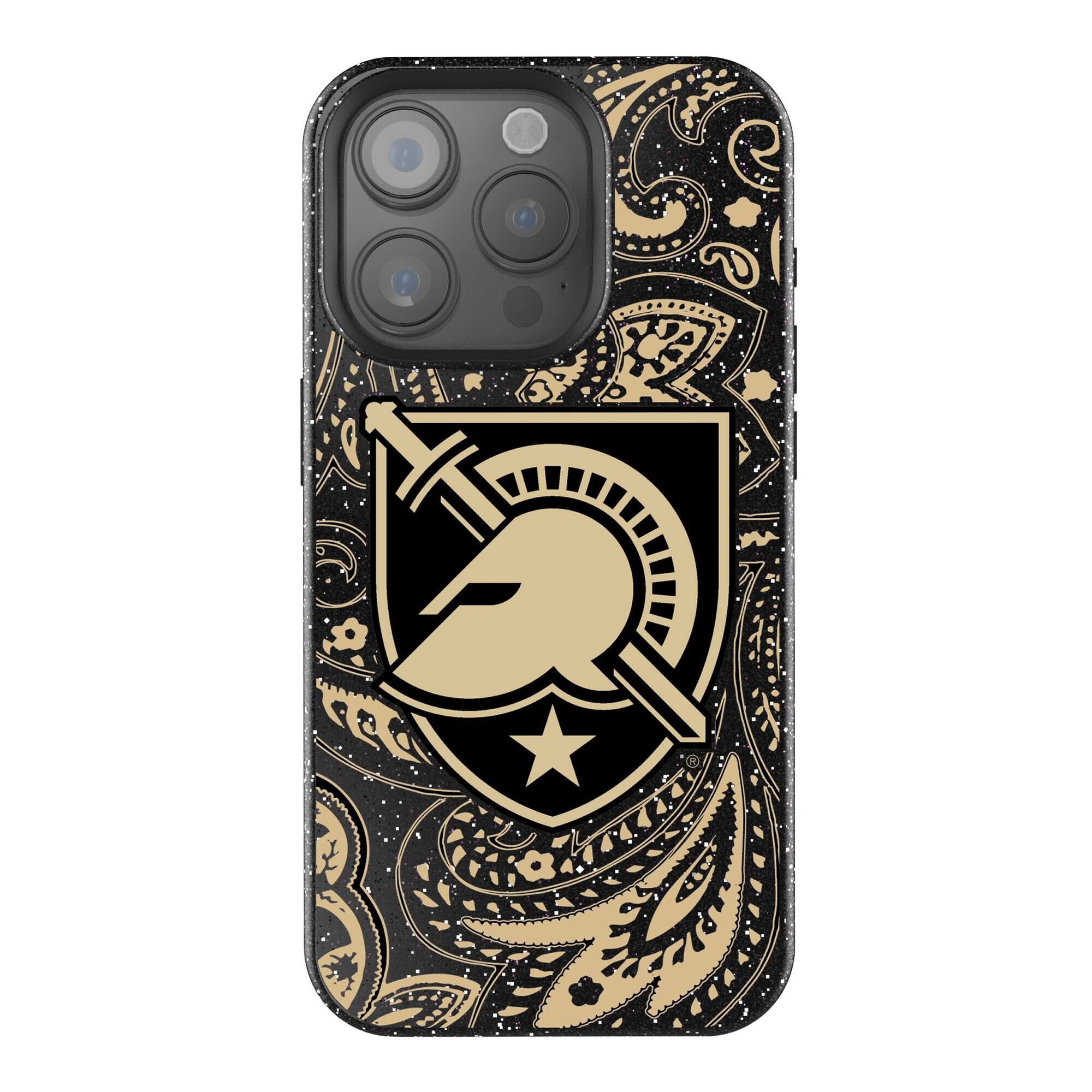 Front. Keyscaper - Army Black Knights Paisley Bling iPhone Case - 14 - Black.