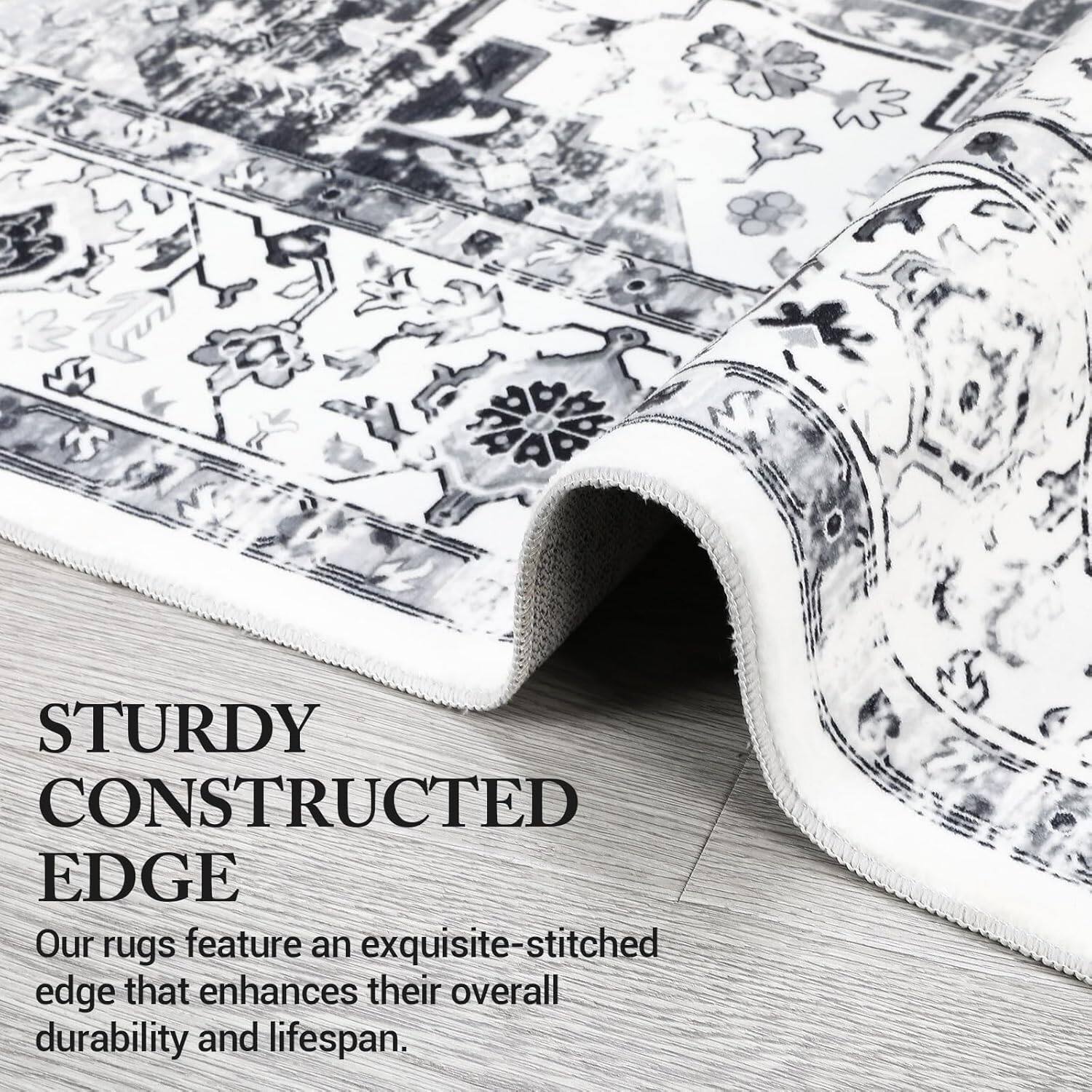 STURDY CONSTRUCTED EDGE

Our rugs feature an exquisite-stitched edge that enhances their overall durability and lifespan.