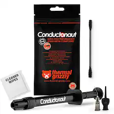 RESEALABLE / WIEDERVERSCHLIESSBAR
Conductionaut
ULTRA HIGH PERFORMANCE LIQUID METAL COMPOUND
- Compose de métal liquide ultra-haute performance
- Metallo liquido ultra performante
- Metal líquido de alto rendimiento
- Composto termico basado em metal líquido de alto desempenho
CLEANER WIPES
www.thermal-grizzly.com
