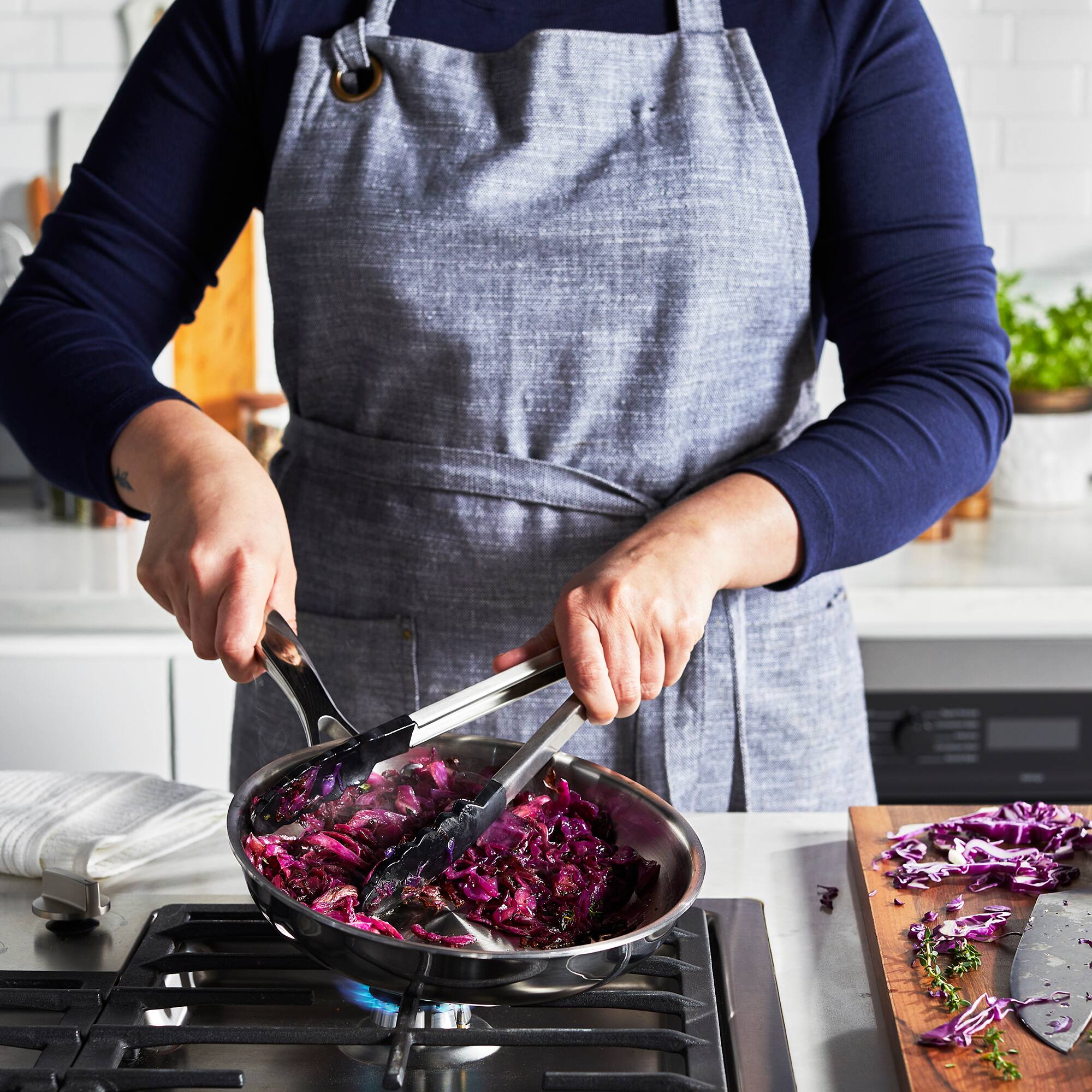 Alt View 5. Henckels - Henckels Clad H3 8-inch Stainless Steel Fry Pan - Stainless Steel.