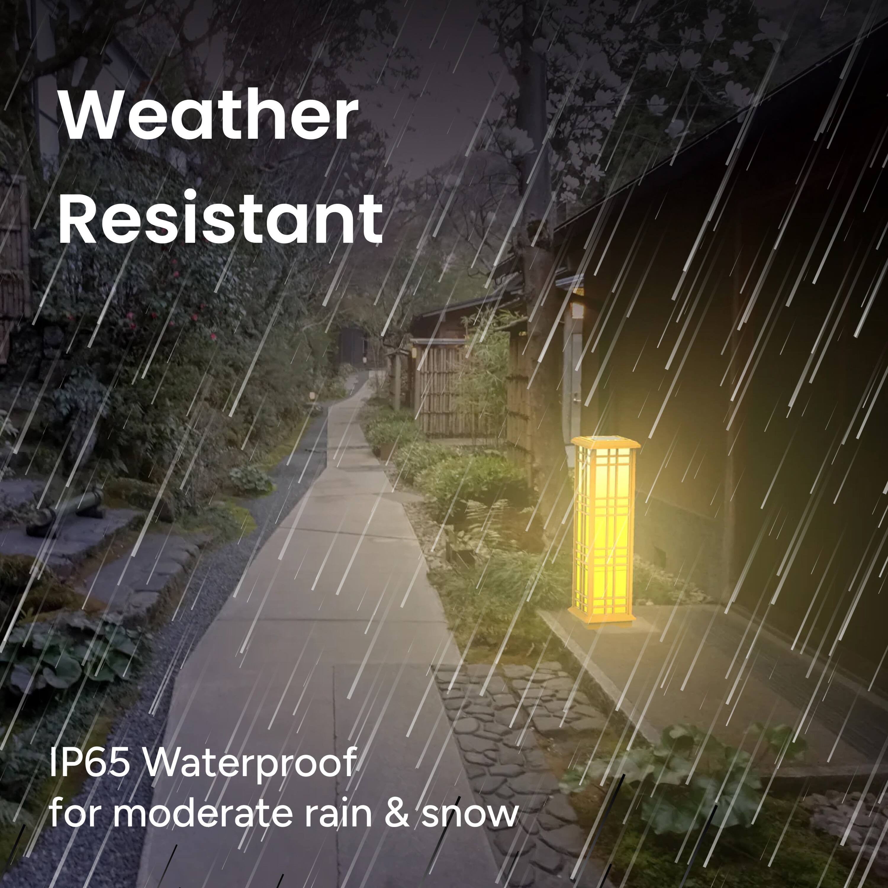 Weather Resistant
IP65 Waterproof for moderate rain & snow