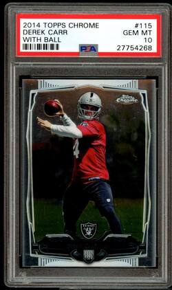 Derek Carr Rookie Card 2014 Topps Chrome #115 PSA 10