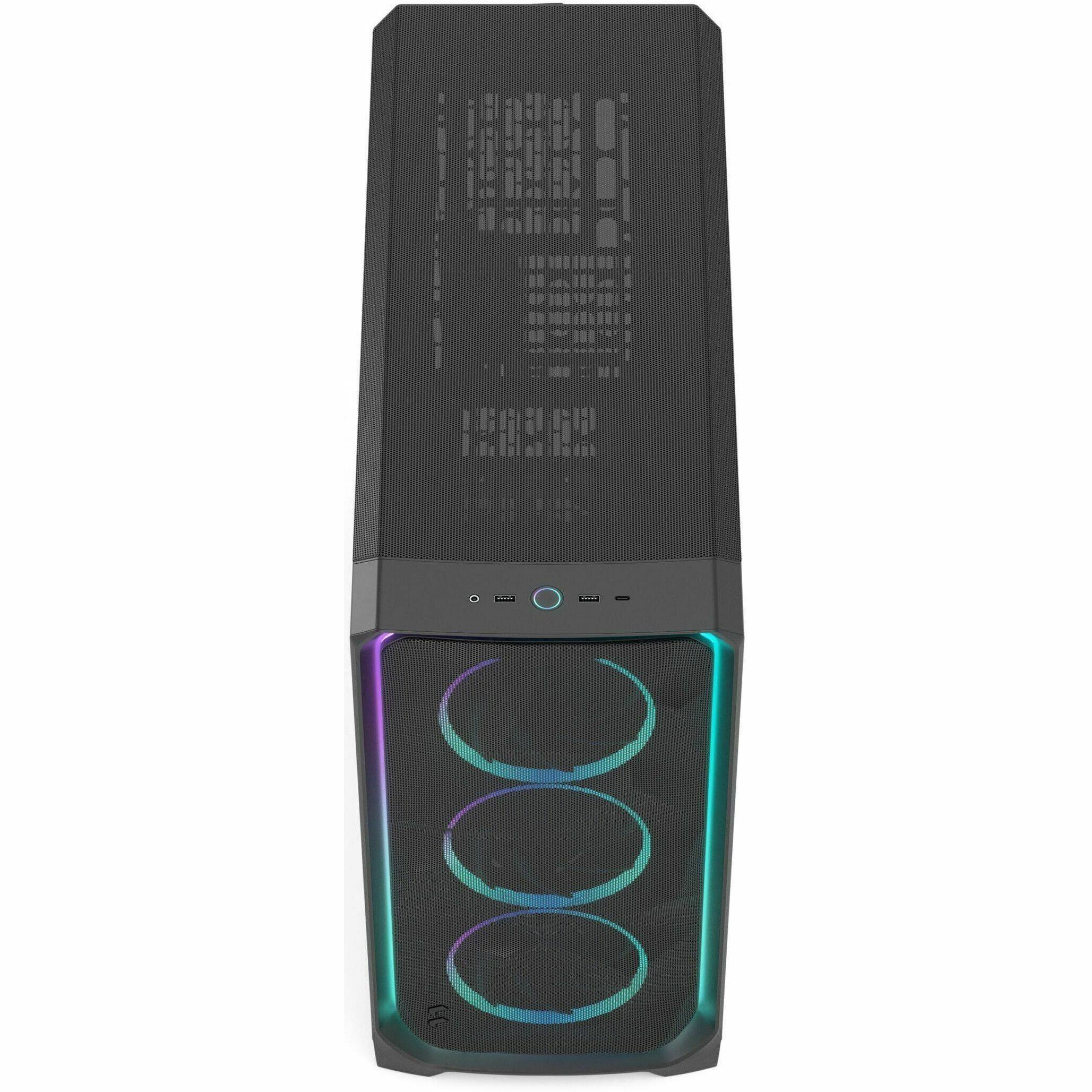 Alt View 7. Fractal Design - Meshify 3 XL Ambience Pro RGB Computer Case - Black.